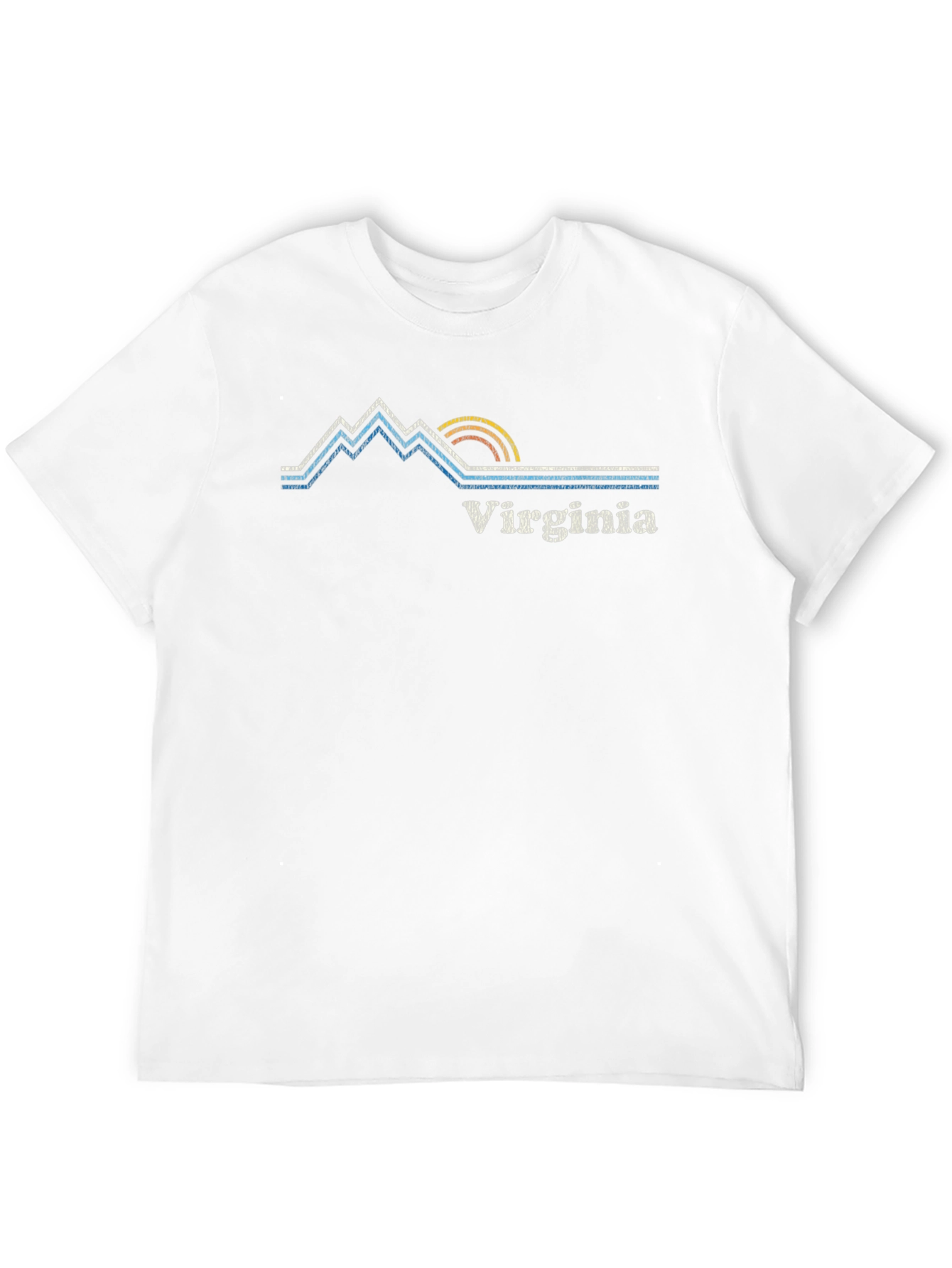 Virginia Graphic Tee - Mountain and Sunrise Design