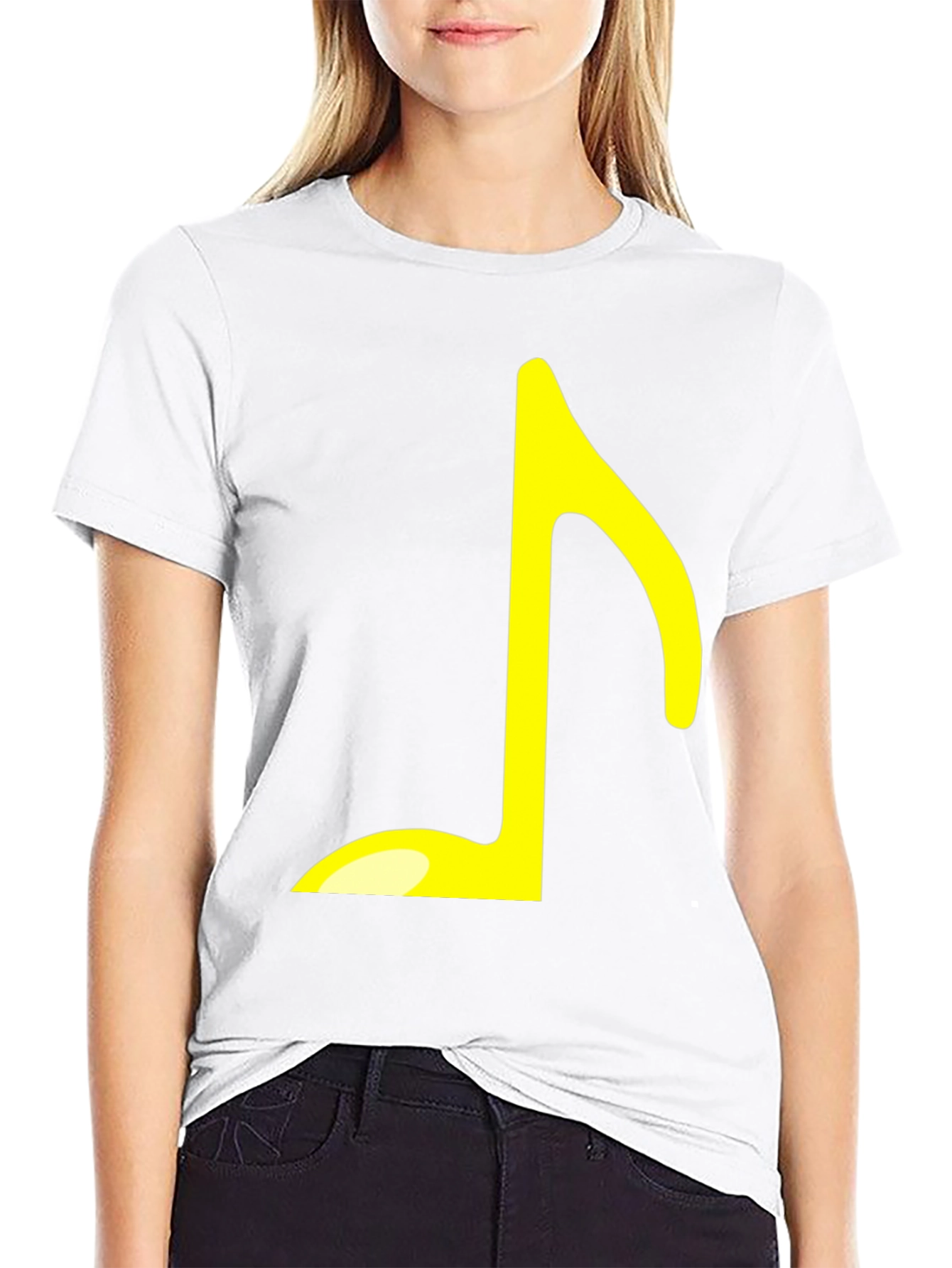 Musical Note Graphic T-Shirt - Black