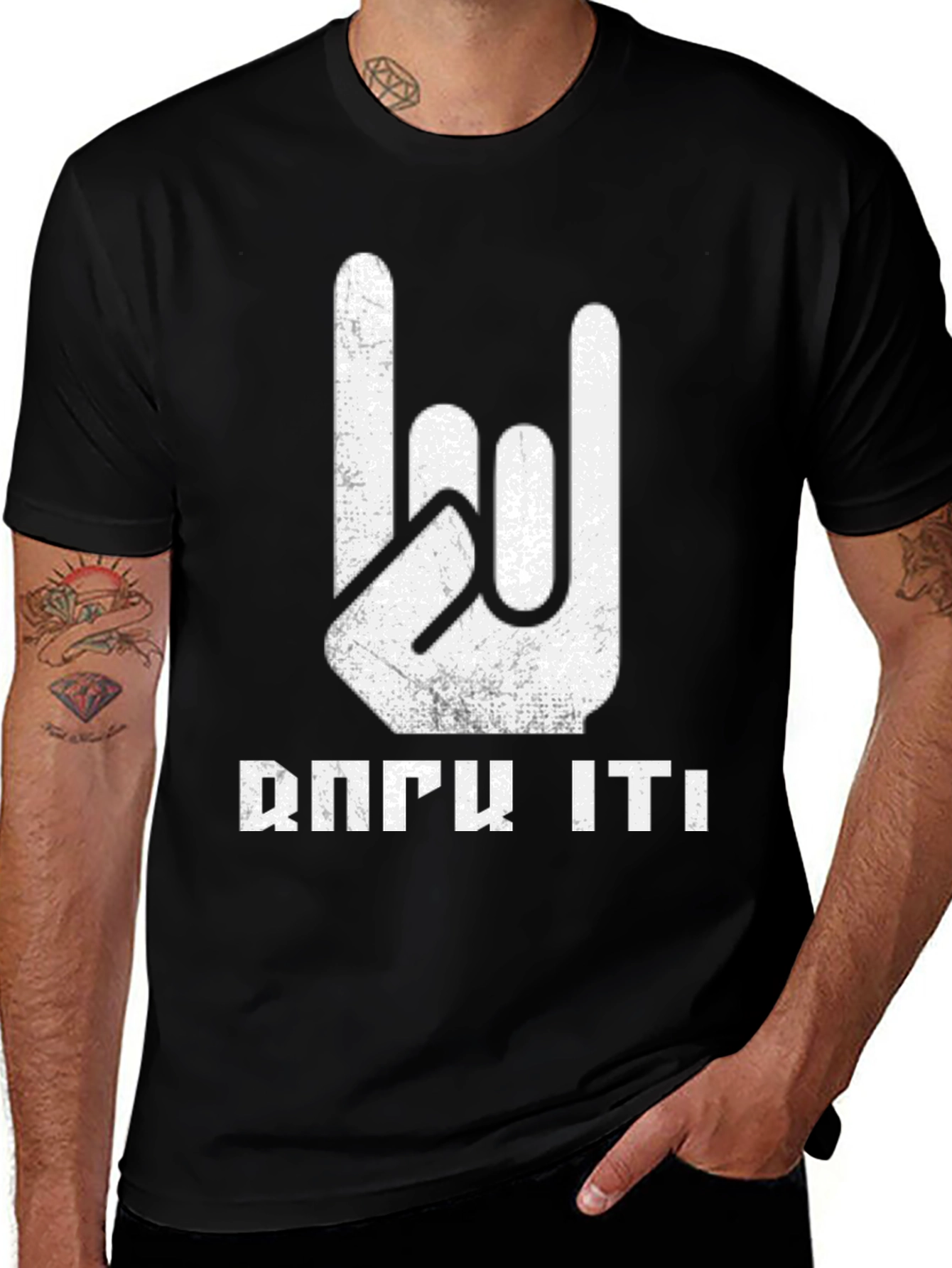 Rock It! Black Graphic Tee