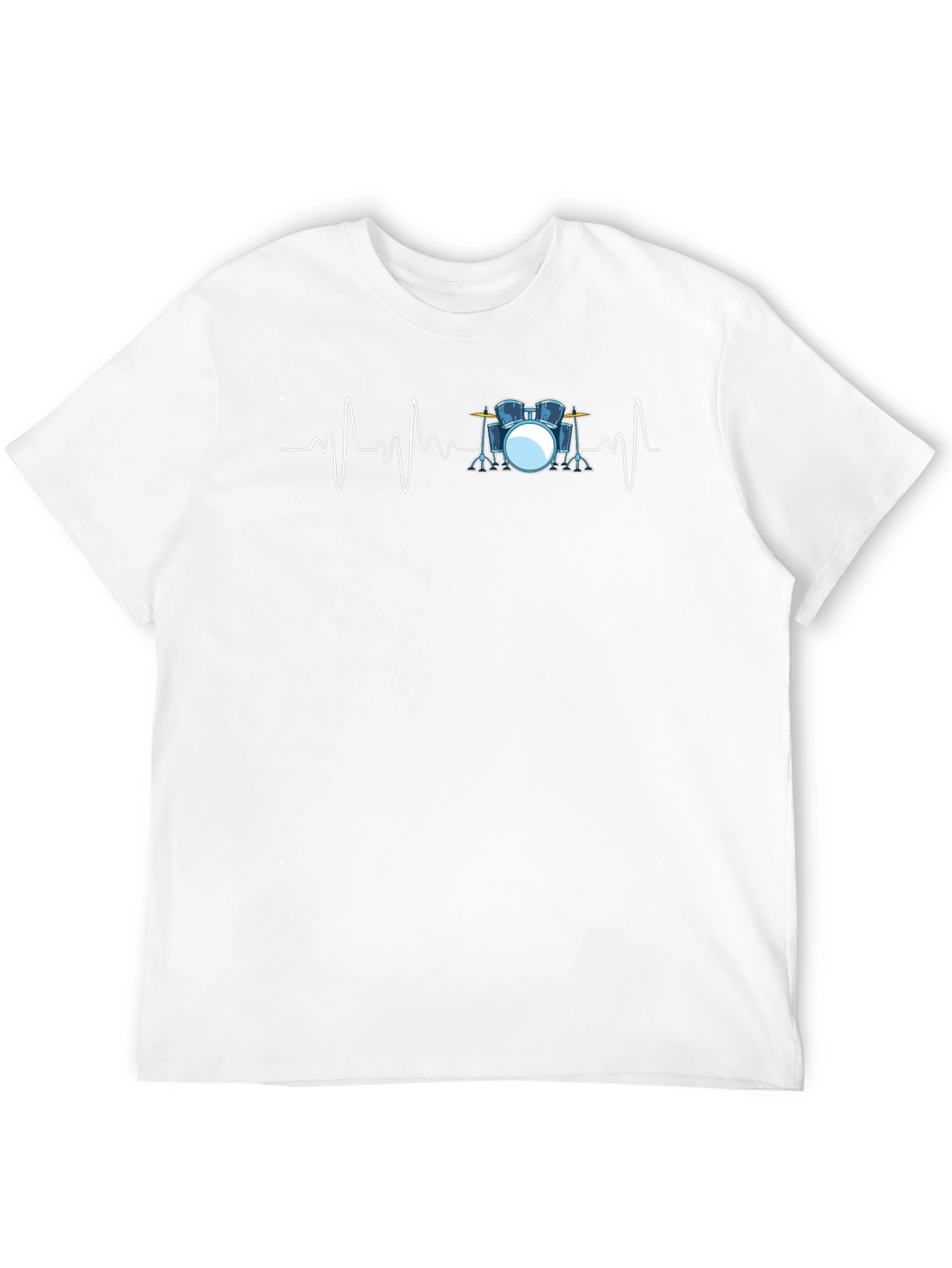 Drum Heartbeat Black Graphic T-Shirt