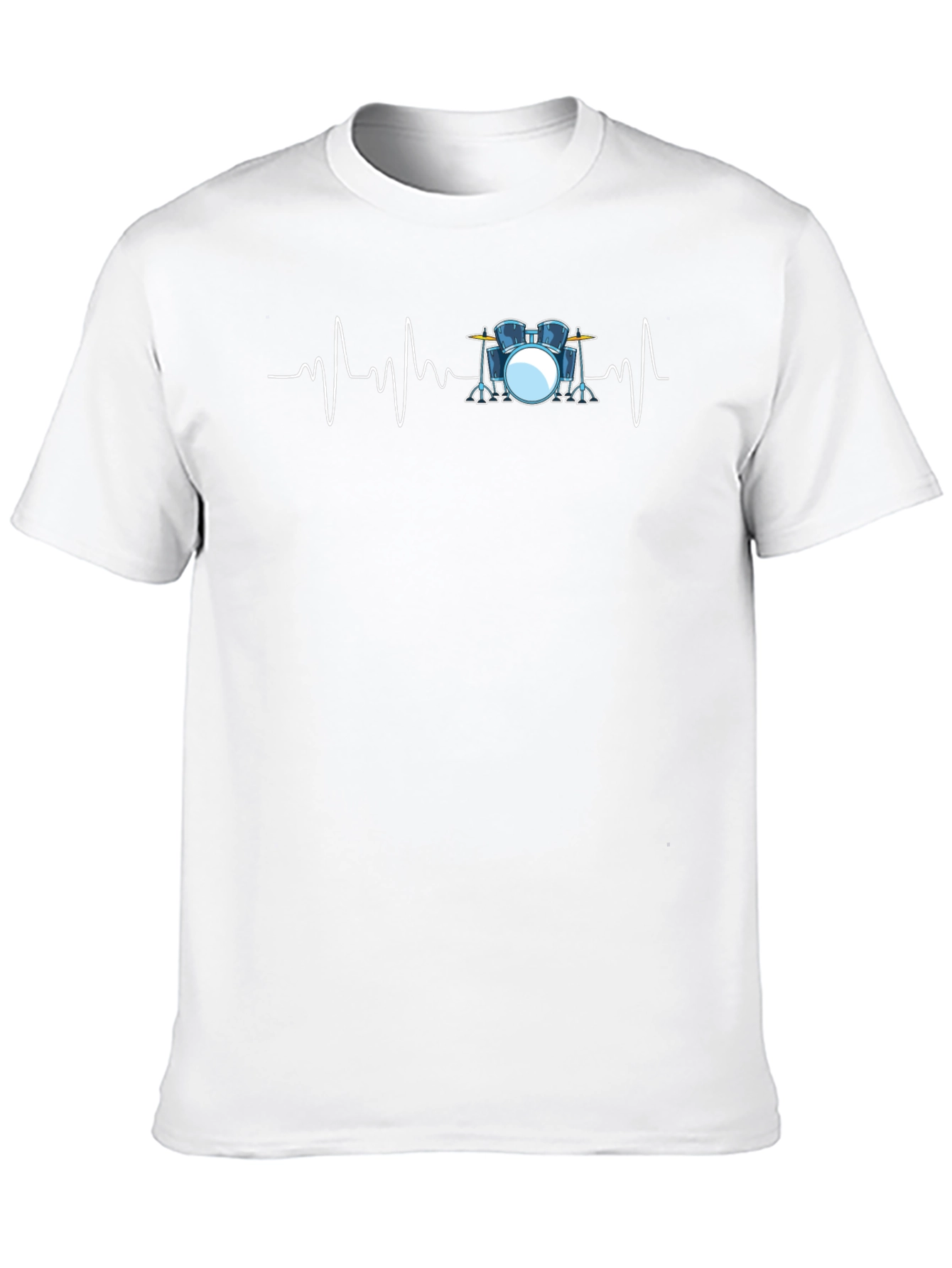 Drum Heartbeat Black Graphic T-Shirt