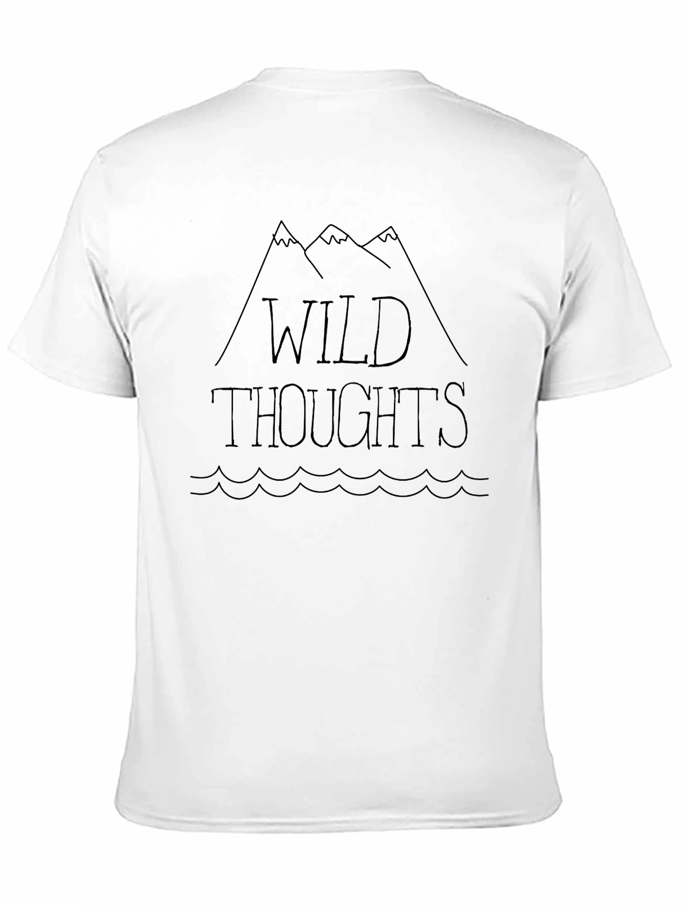 Wild Thoughts Graphic Print Mens Black T-Shirt