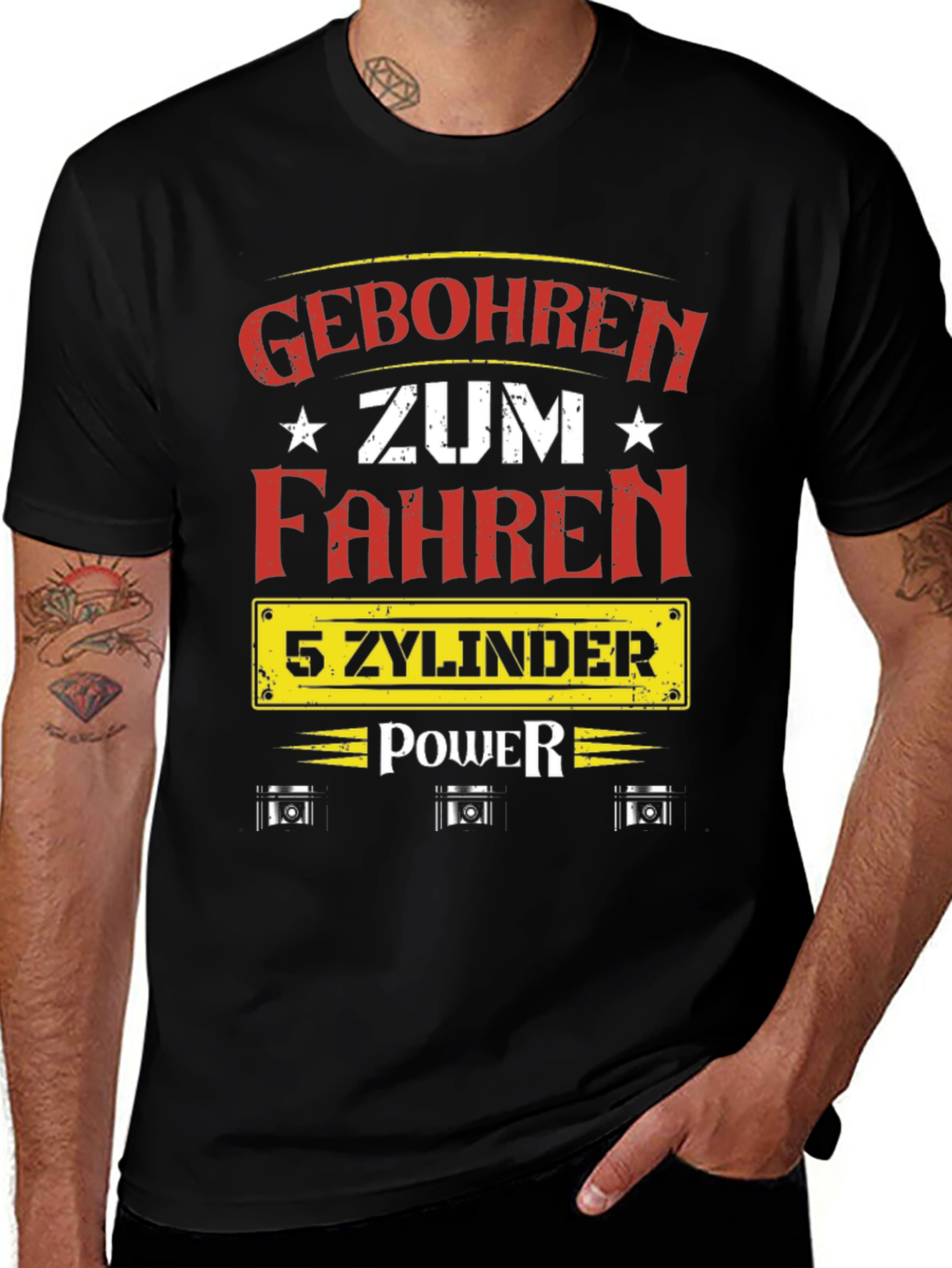 Geboren Zum Fahren 5 Zylinder Power T-Shirt