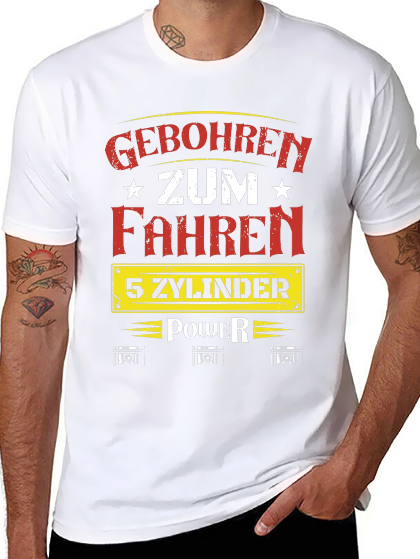 Geboren Zum Fahren 5 Zylinder Power T-Shirt
