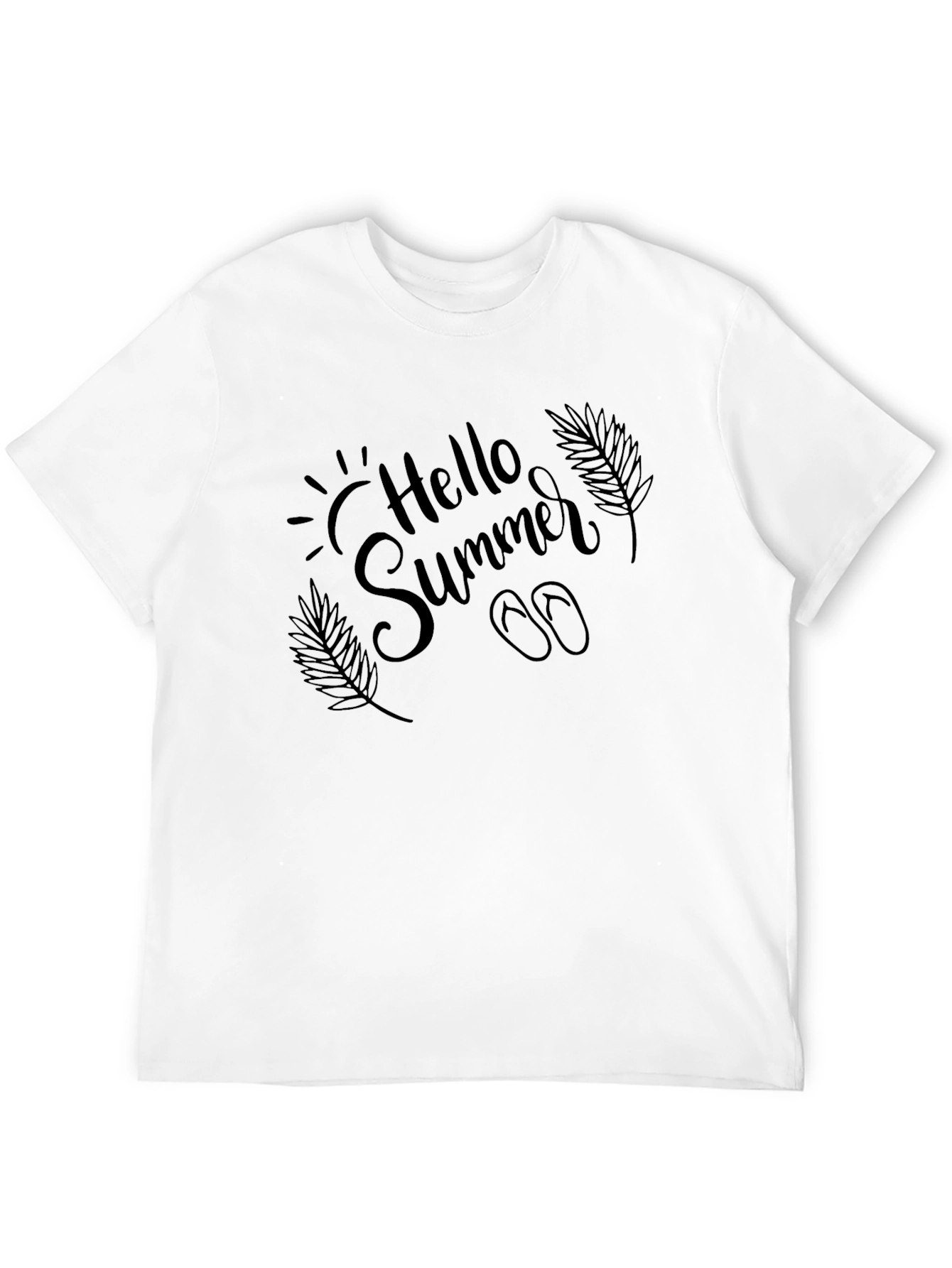 Hello Summer Black Graphic Tee