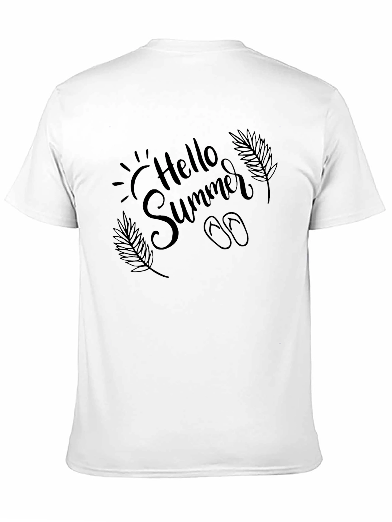 Hello Summer Black Graphic Tee