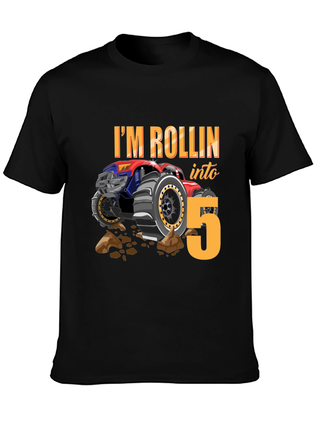 Rolling into 5 Monster Truck Tee