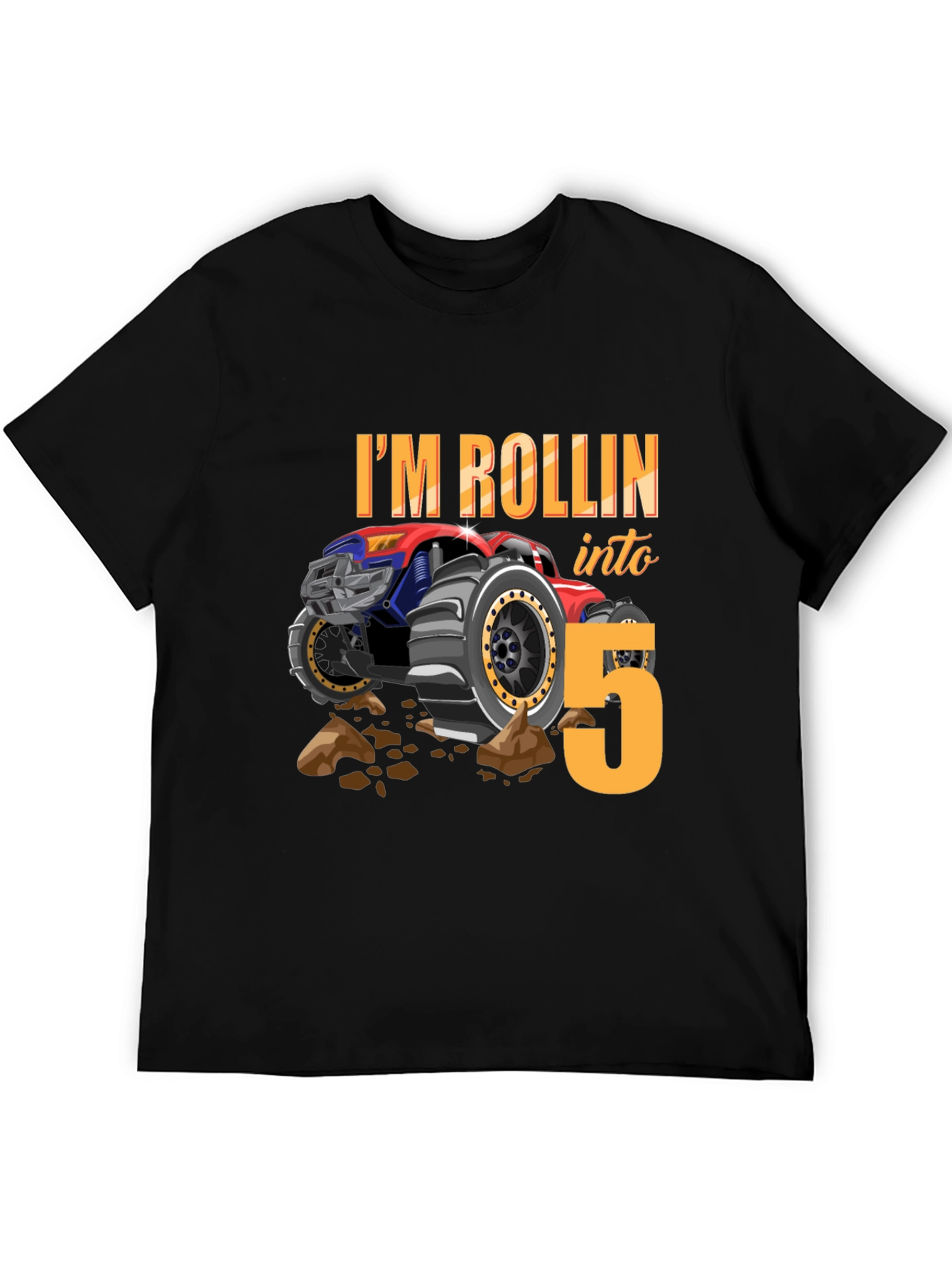 Rolling into 5 Monster Truck Tee