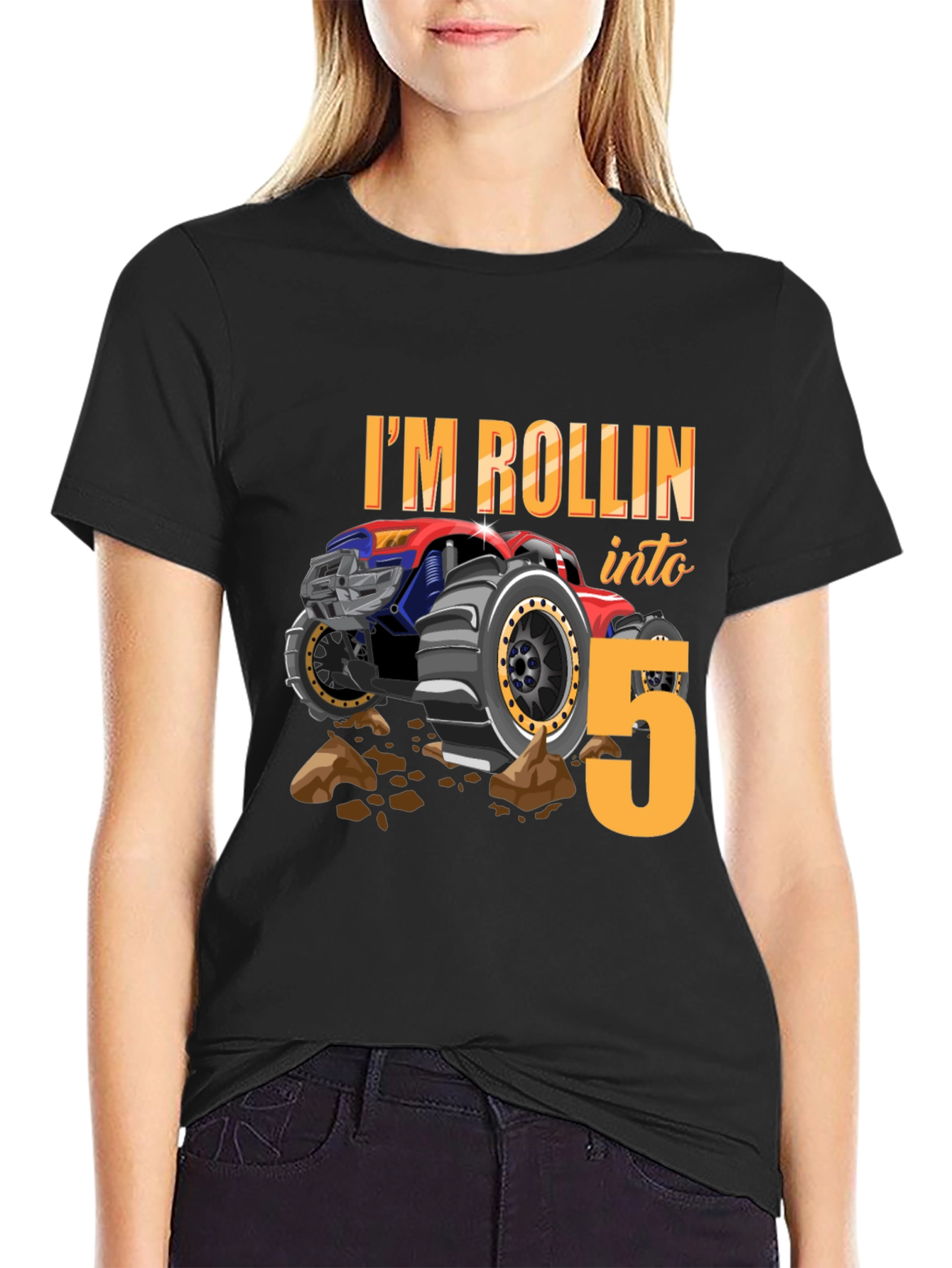 Rolling into 5 Monster Truck Tee