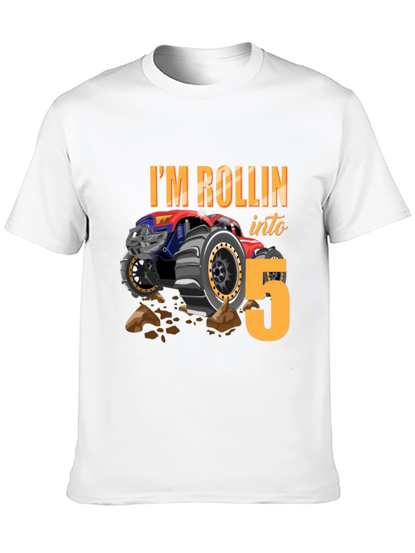 Rolling into 5 Monster Truck Tee