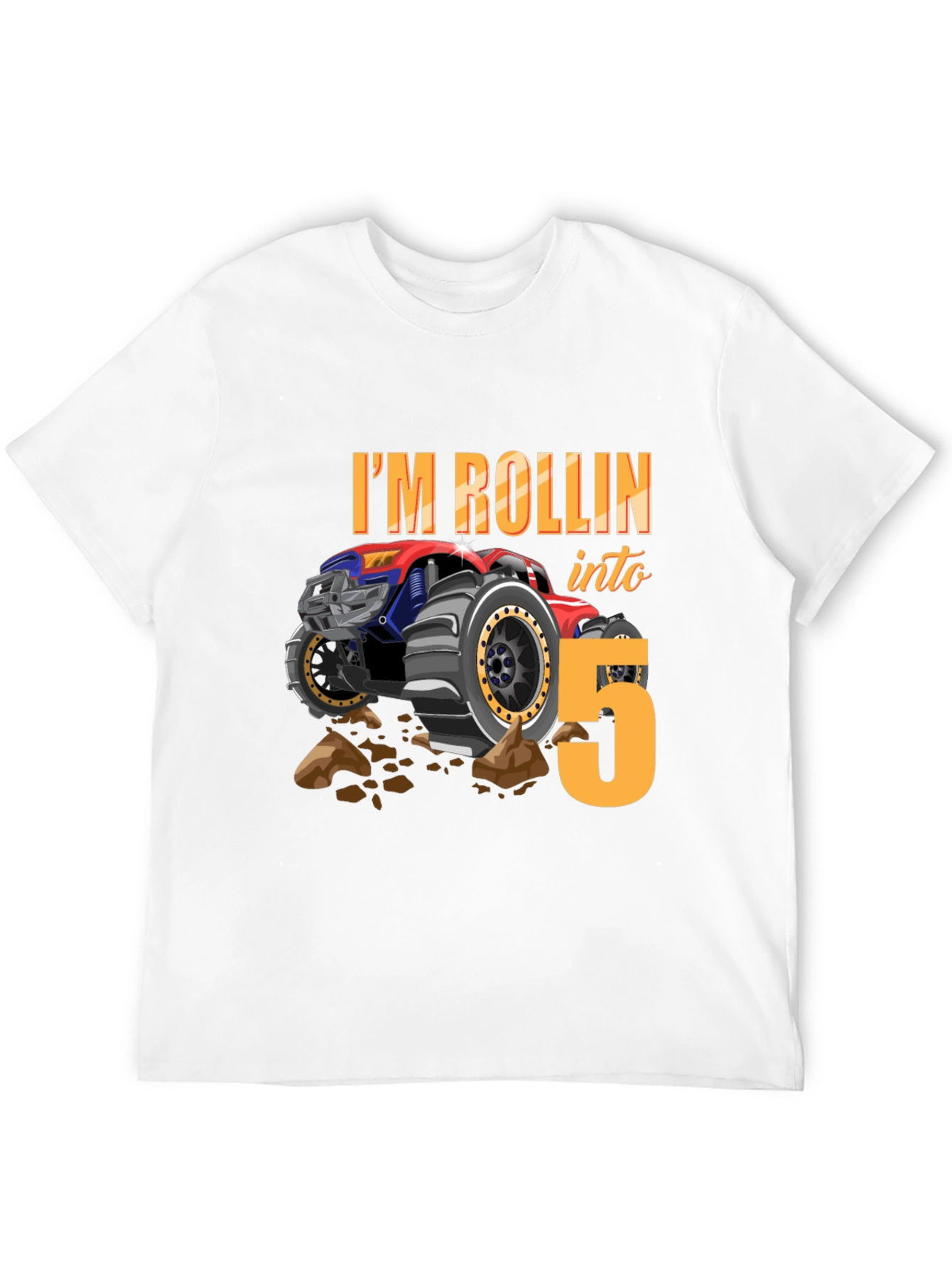 Rolling into 5 Monster Truck Tee