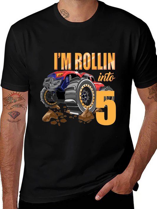 Rolling into 5 Monster Truck Tee
