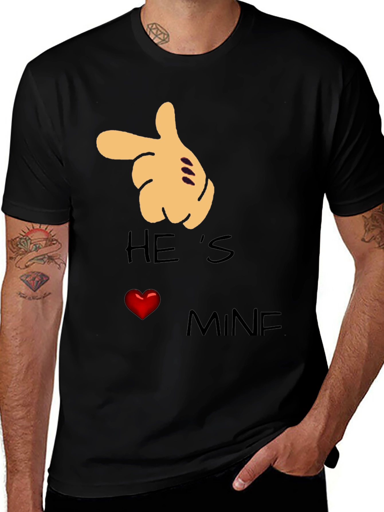 Hes Mine T-Shirt Couple Gift Love Graphic Tee
