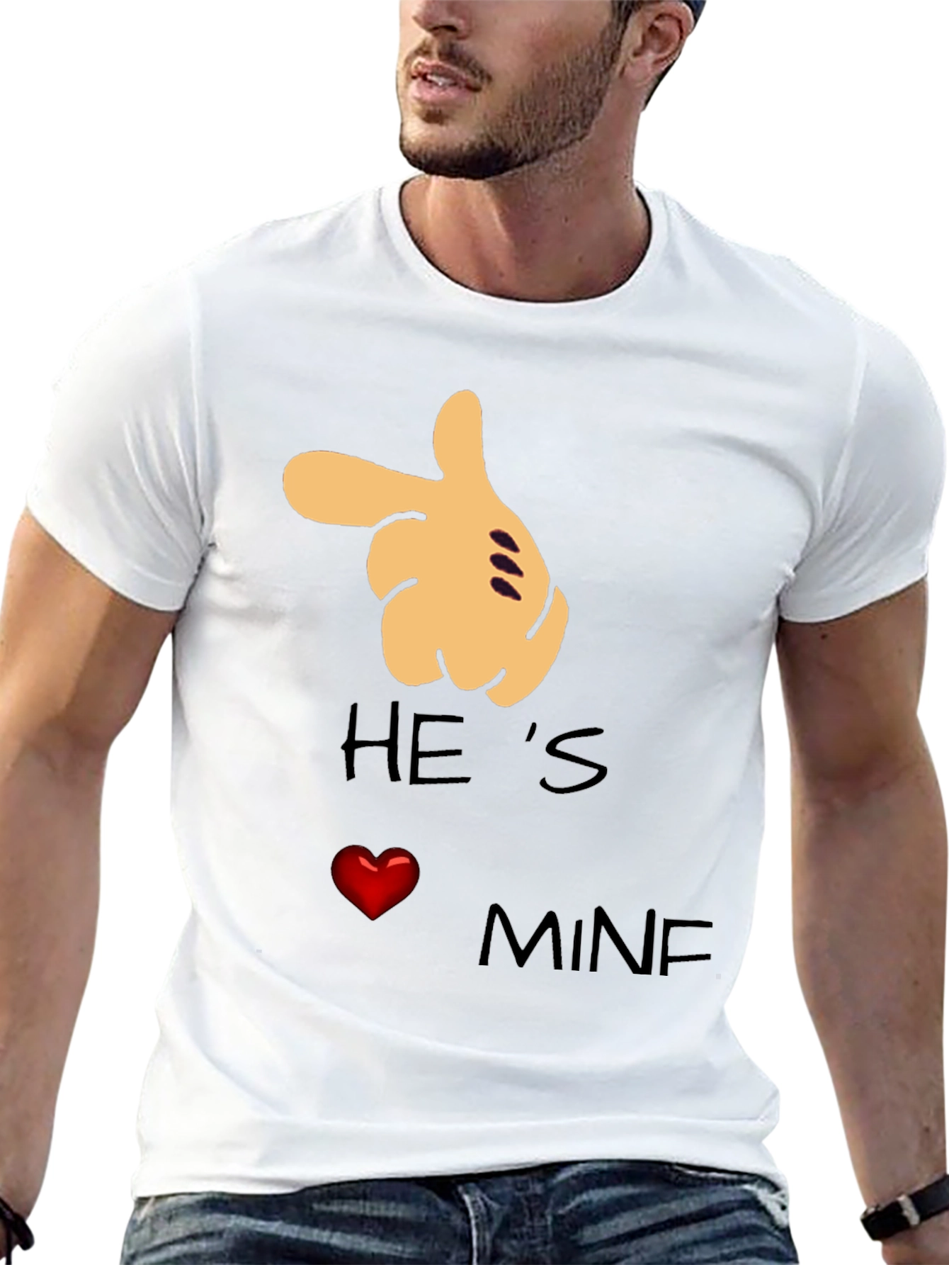 Hes Mine T-Shirt Couple Gift Love Graphic Tee