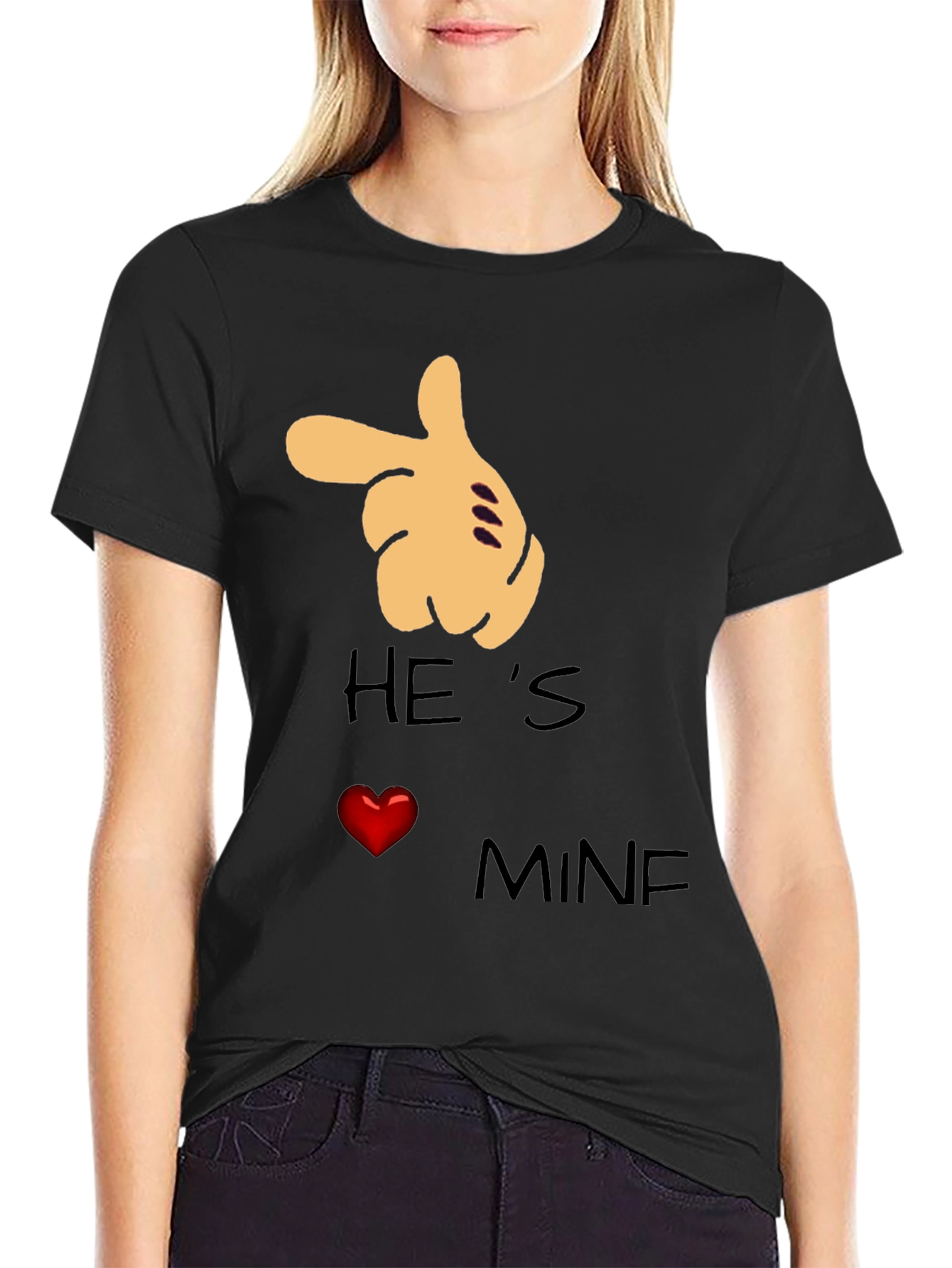 Hes Mine T-Shirt Couple Gift Love Graphic Tee