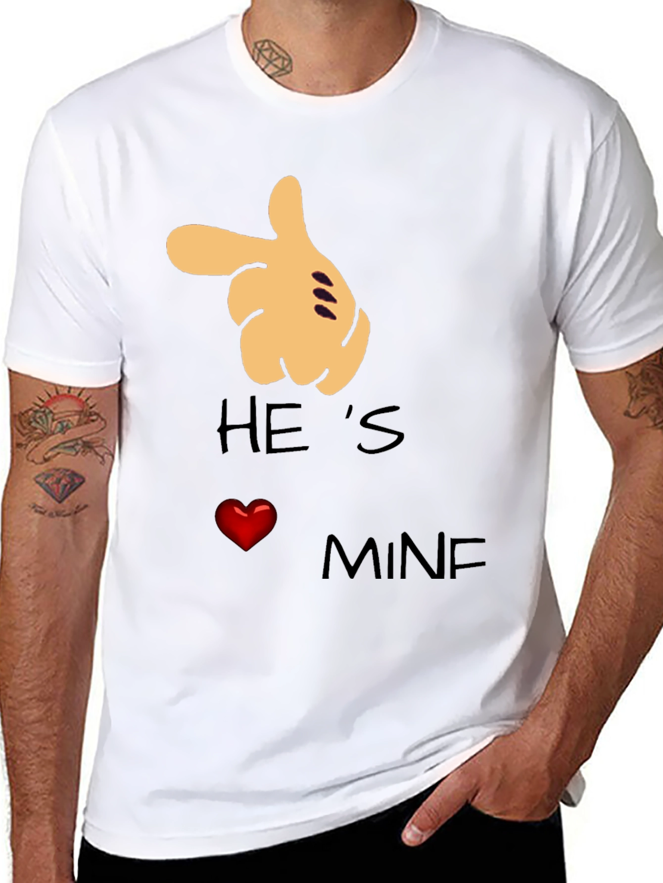 Hes Mine T-Shirt Couple Gift Love Graphic Tee