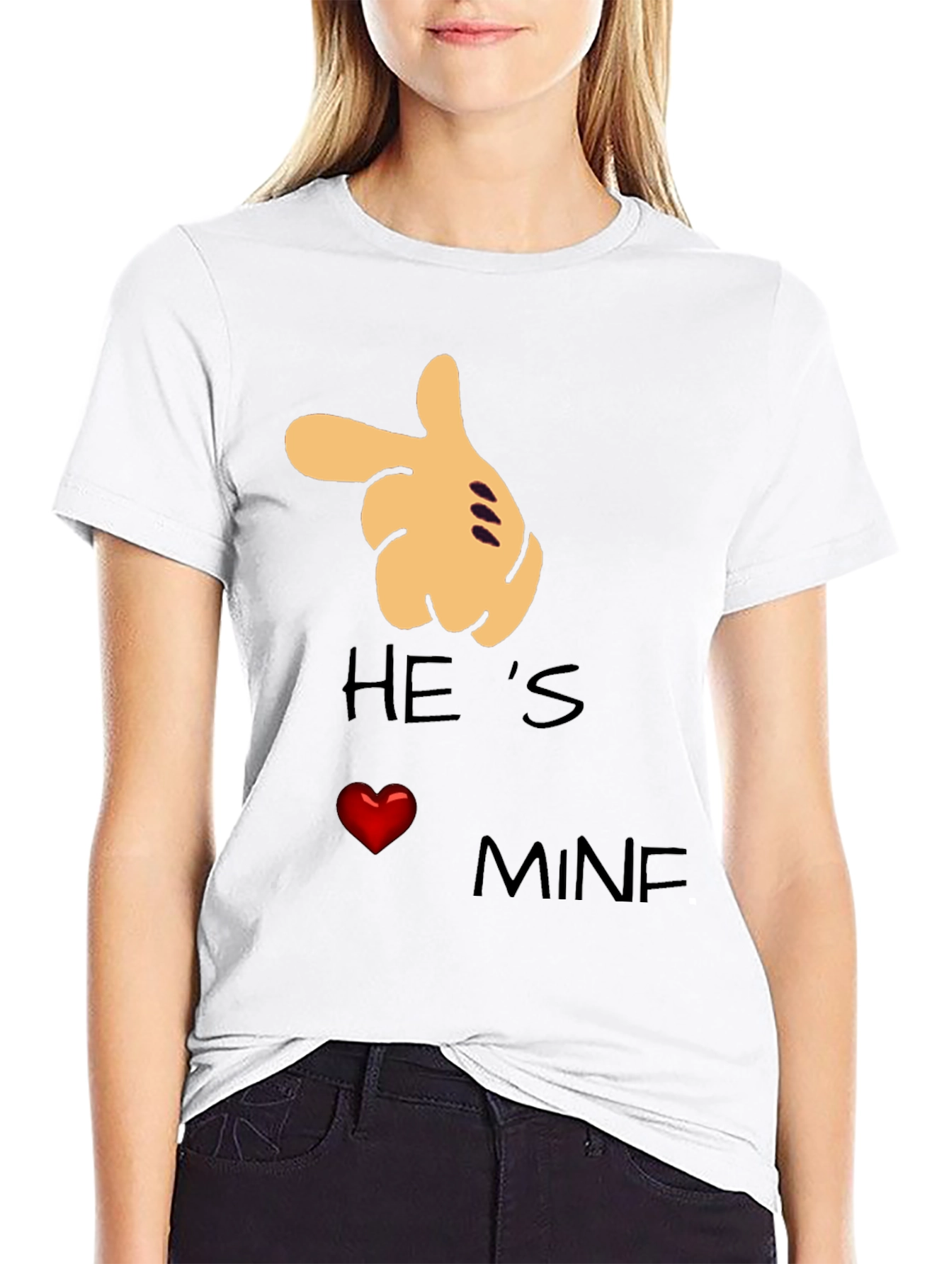 Hes Mine T-Shirt Couple Gift Love Graphic Tee
