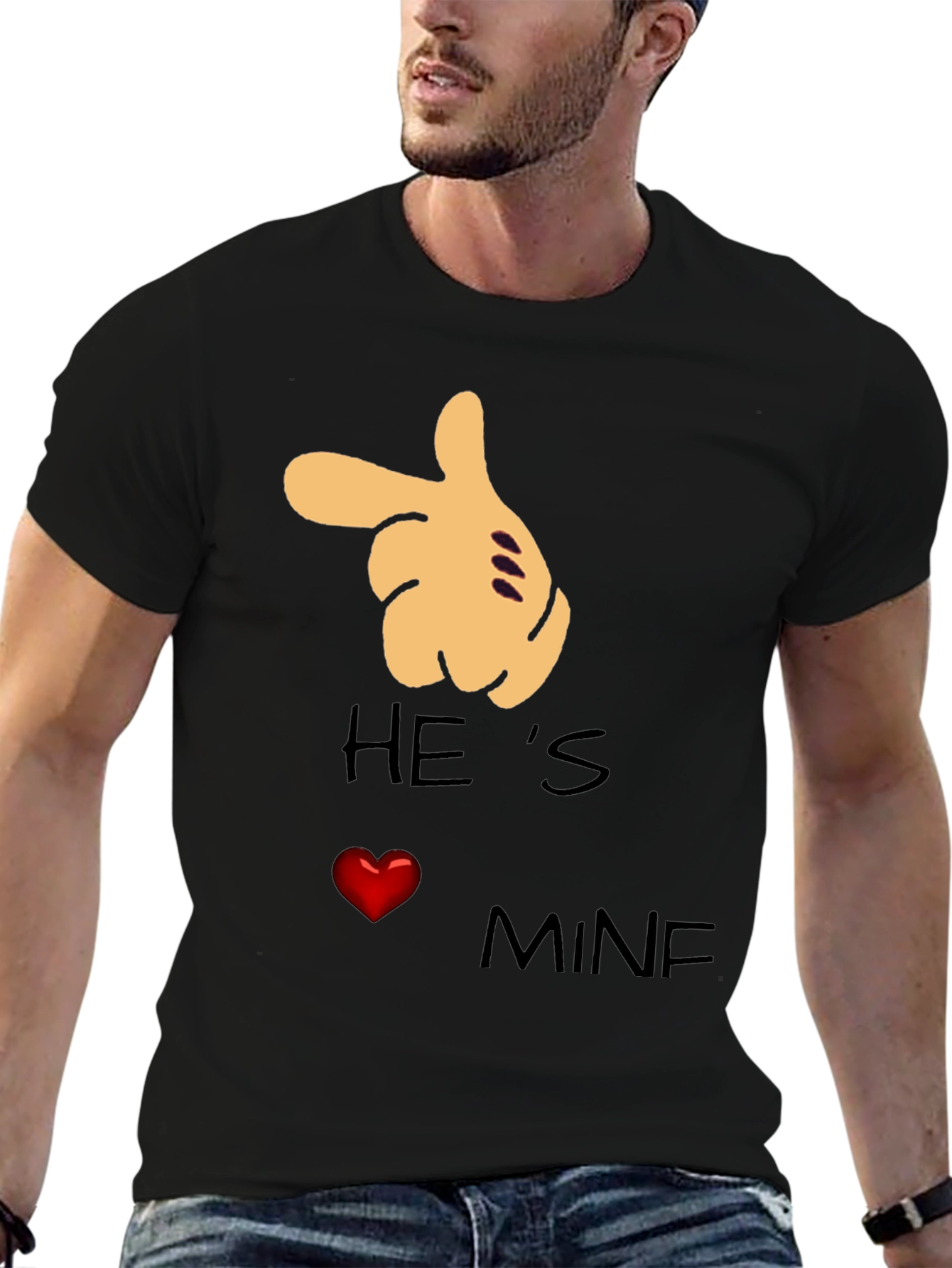 Hes Mine T-Shirt Couple Gift Love Graphic Tee