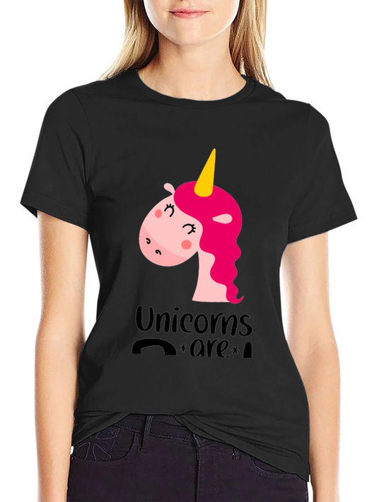 Unicorns Are Real Black T-Shirt