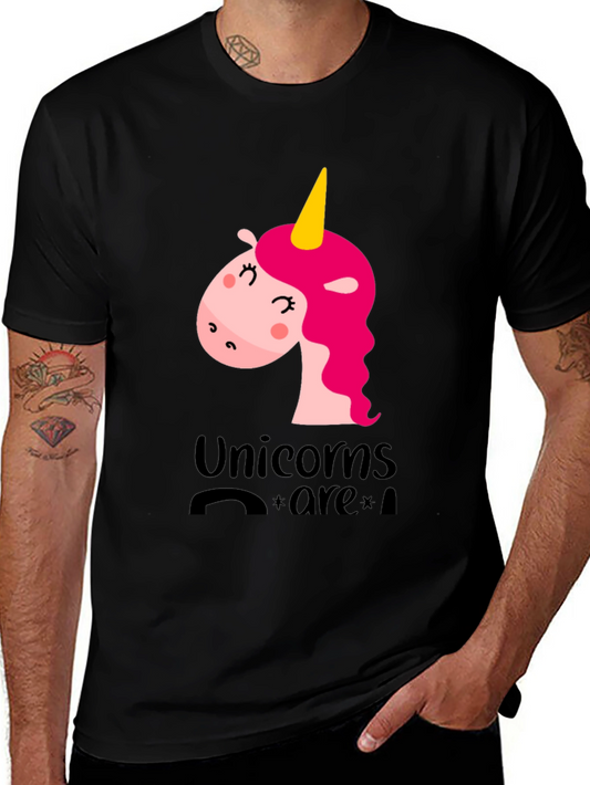 Unicorns Are Real Black T-Shirt