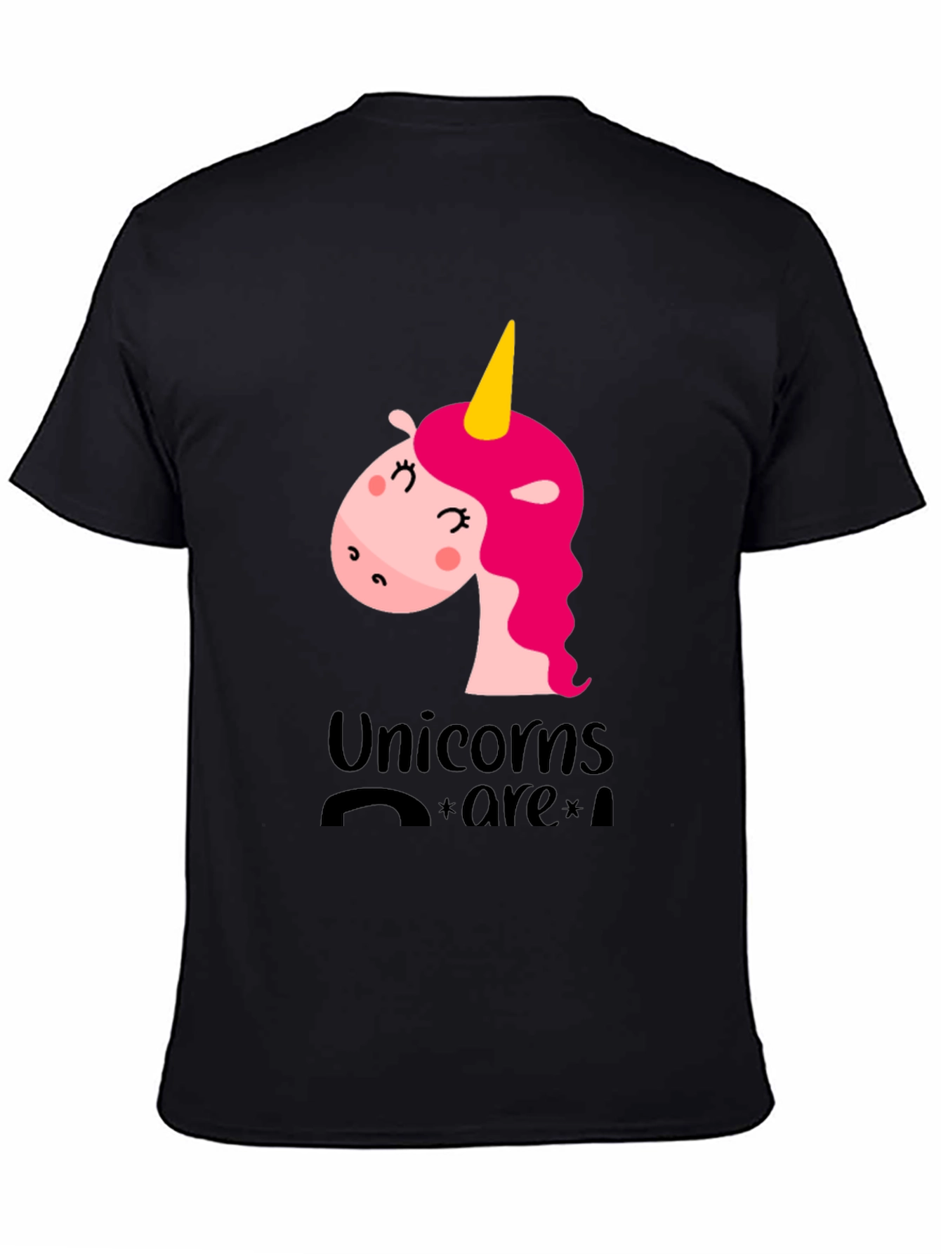 Unicorns Are Real Black T-Shirt