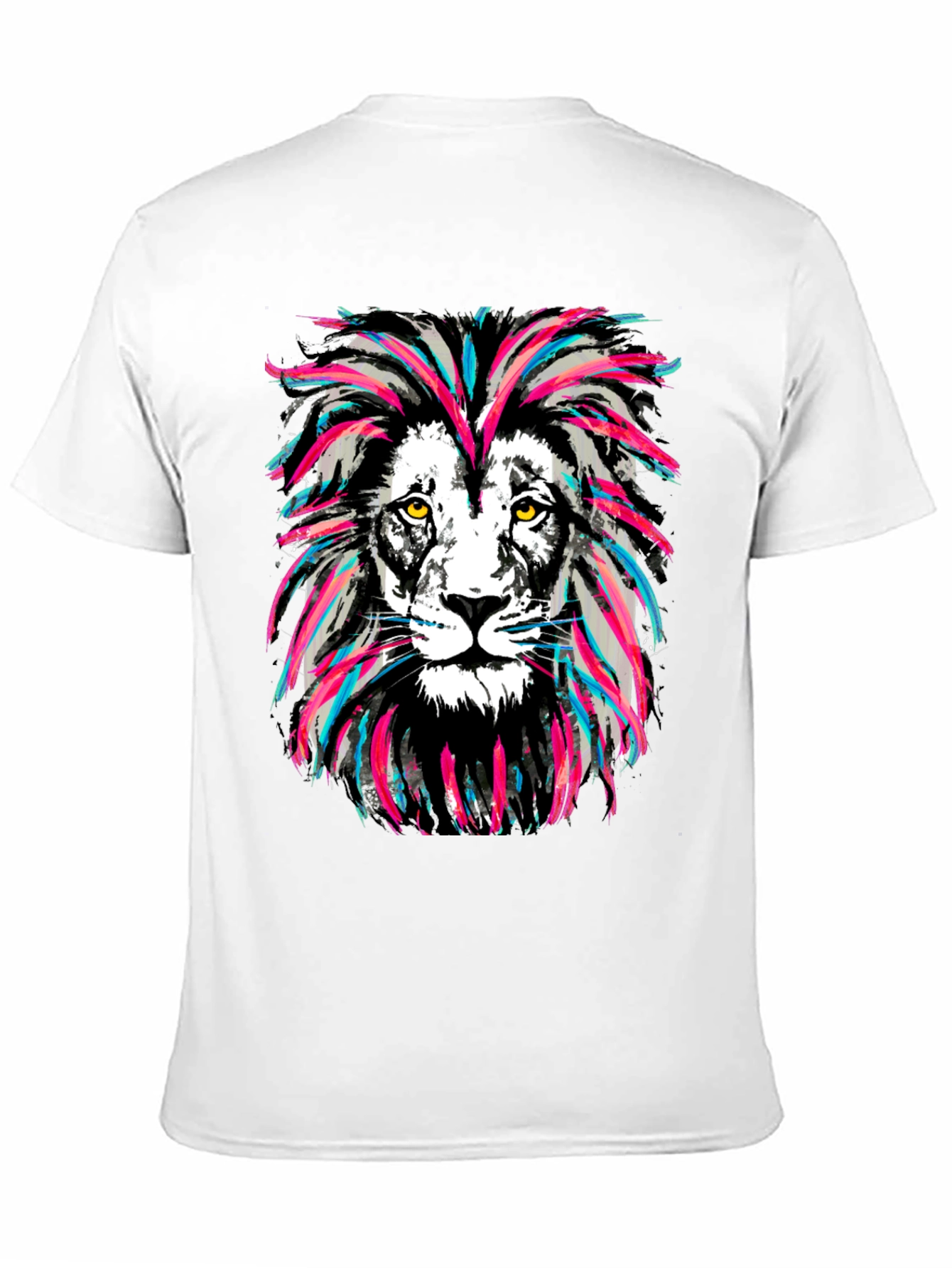Lion Graphic Print Crew Neck T-Shirt