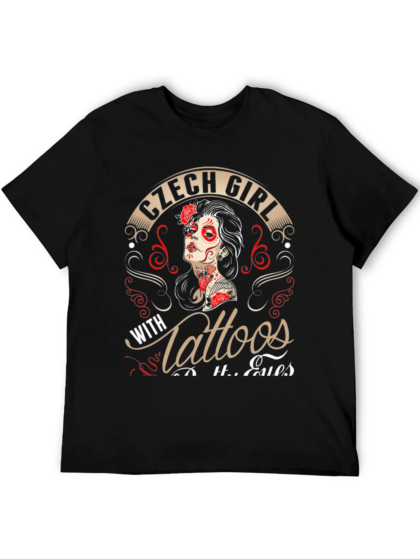 Czech Girl with Tattoos Graphic T-Shirt