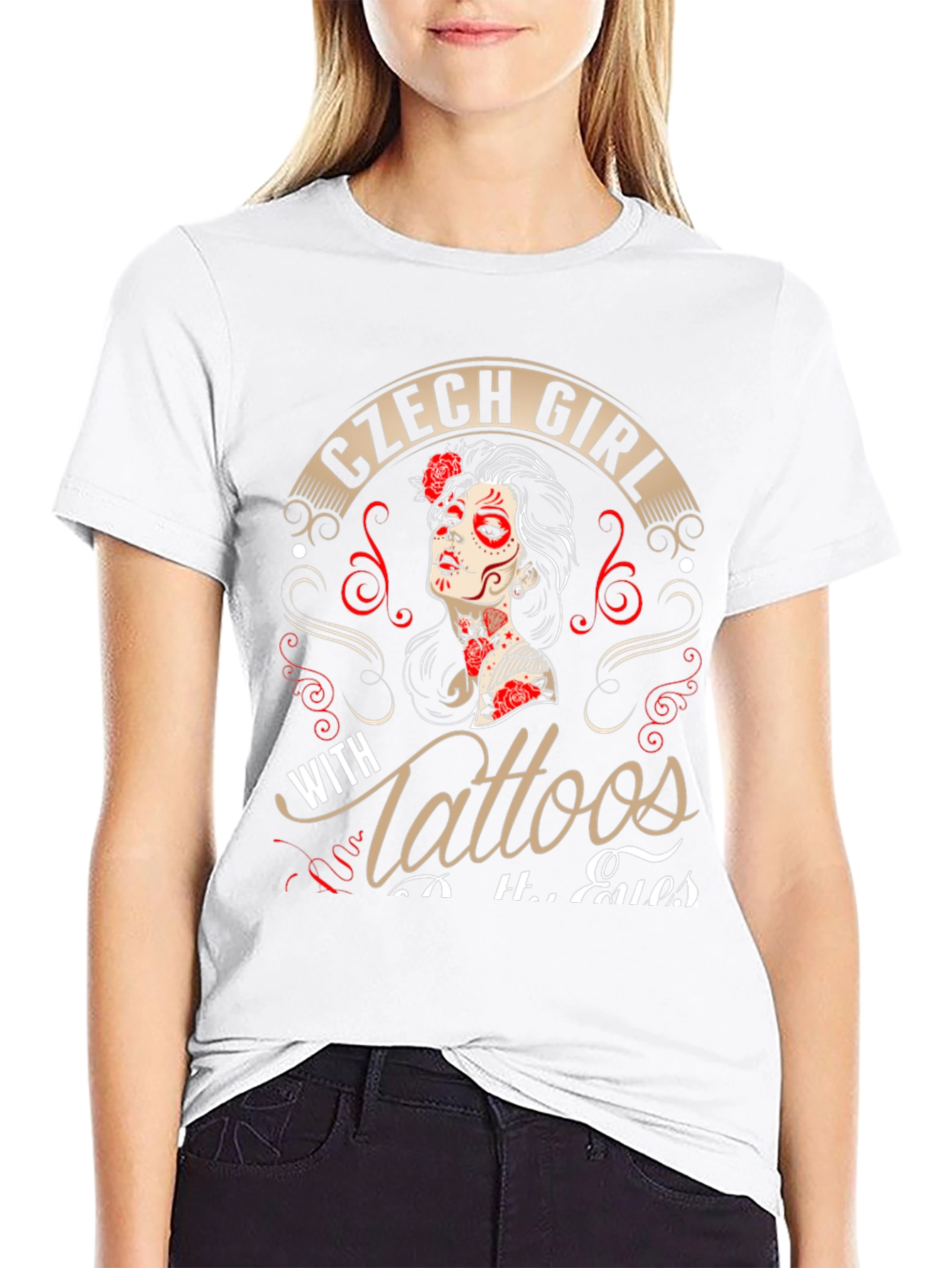 Czech Girl with Tattoos Graphic T-Shirt
