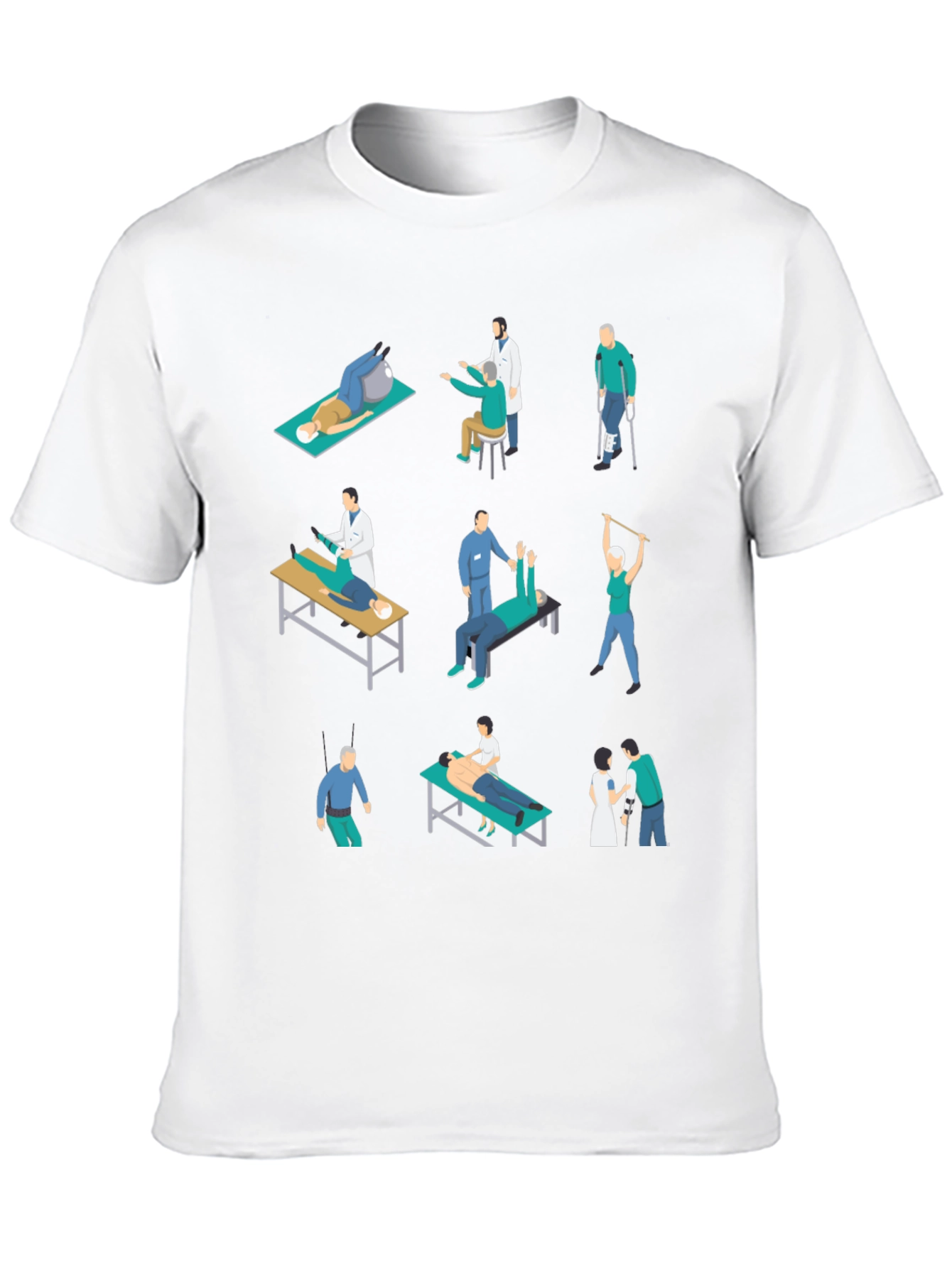 Physical Therapy T-Shirt Isometric Design