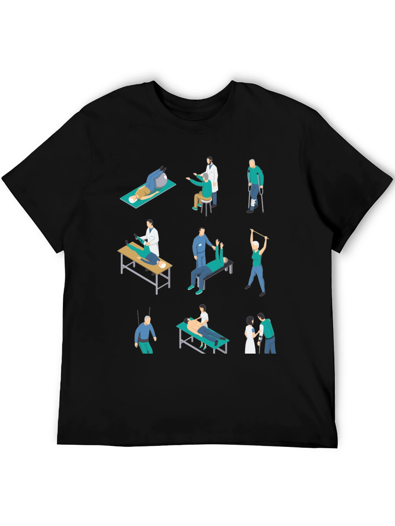 Physical Therapy T-Shirt Isometric Design