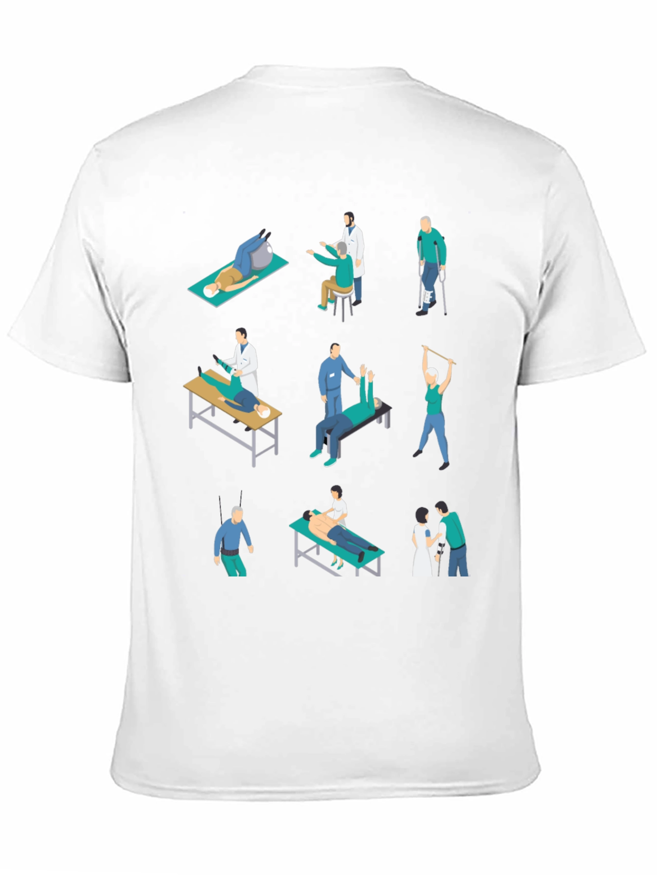 Physical Therapy T-Shirt Isometric Design
