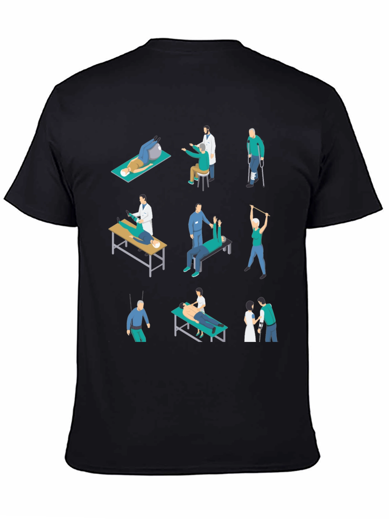 Physical Therapy T-Shirt Isometric Design