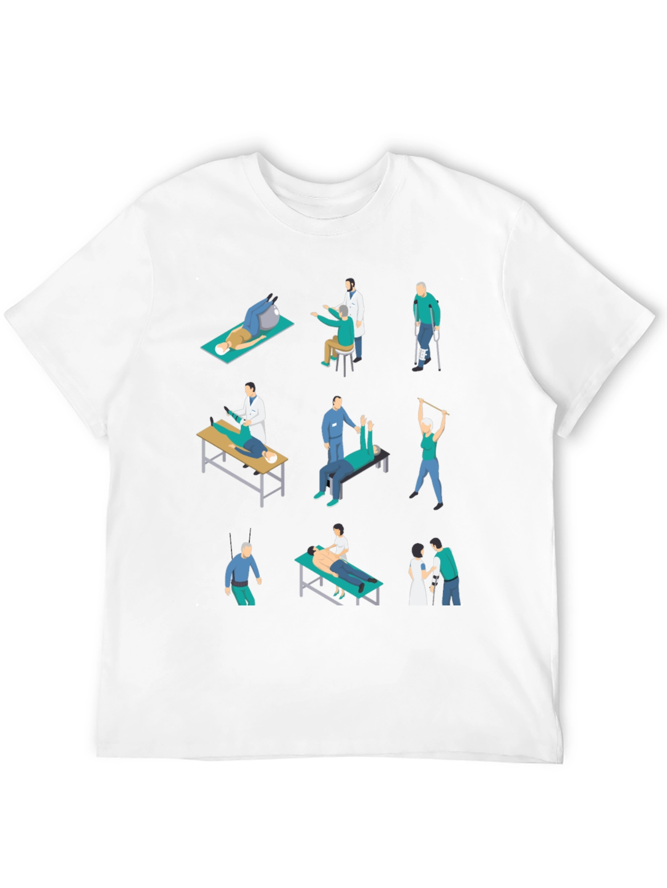 Physical Therapy T-Shirt Isometric Design