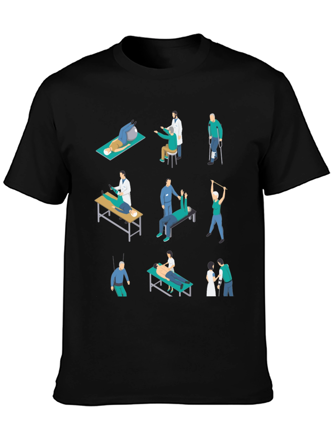Physical Therapy T-Shirt Isometric Design