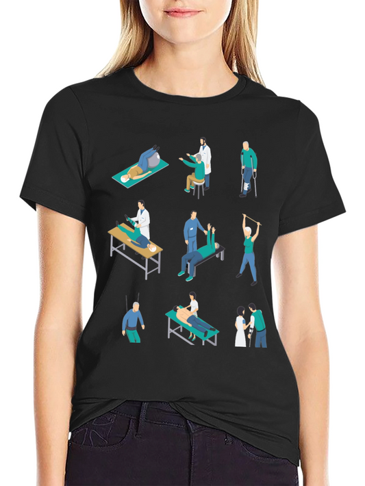 Physical Therapy T-Shirt Isometric Design