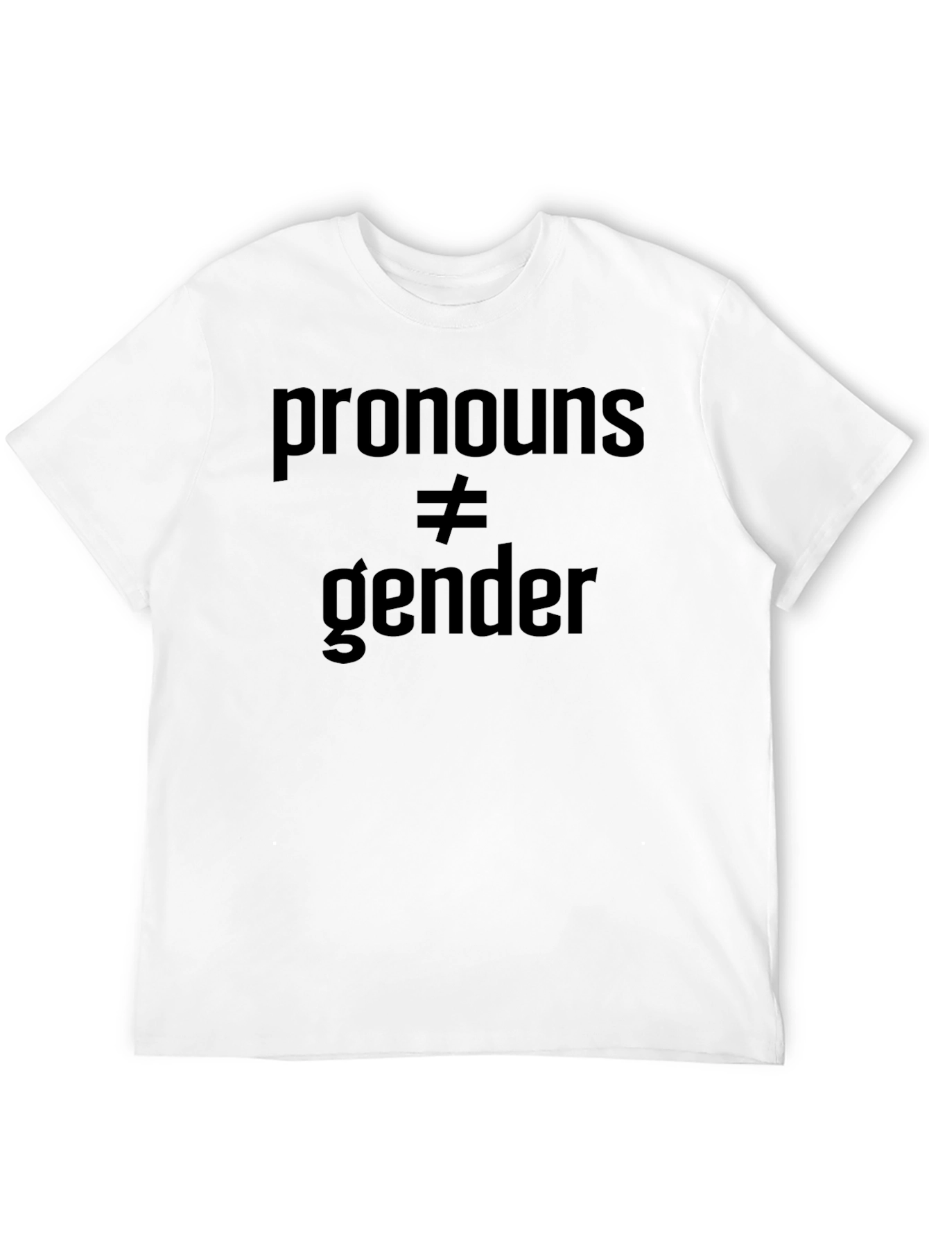 Pronouns Are Not Gender Graphic Tee - Black
