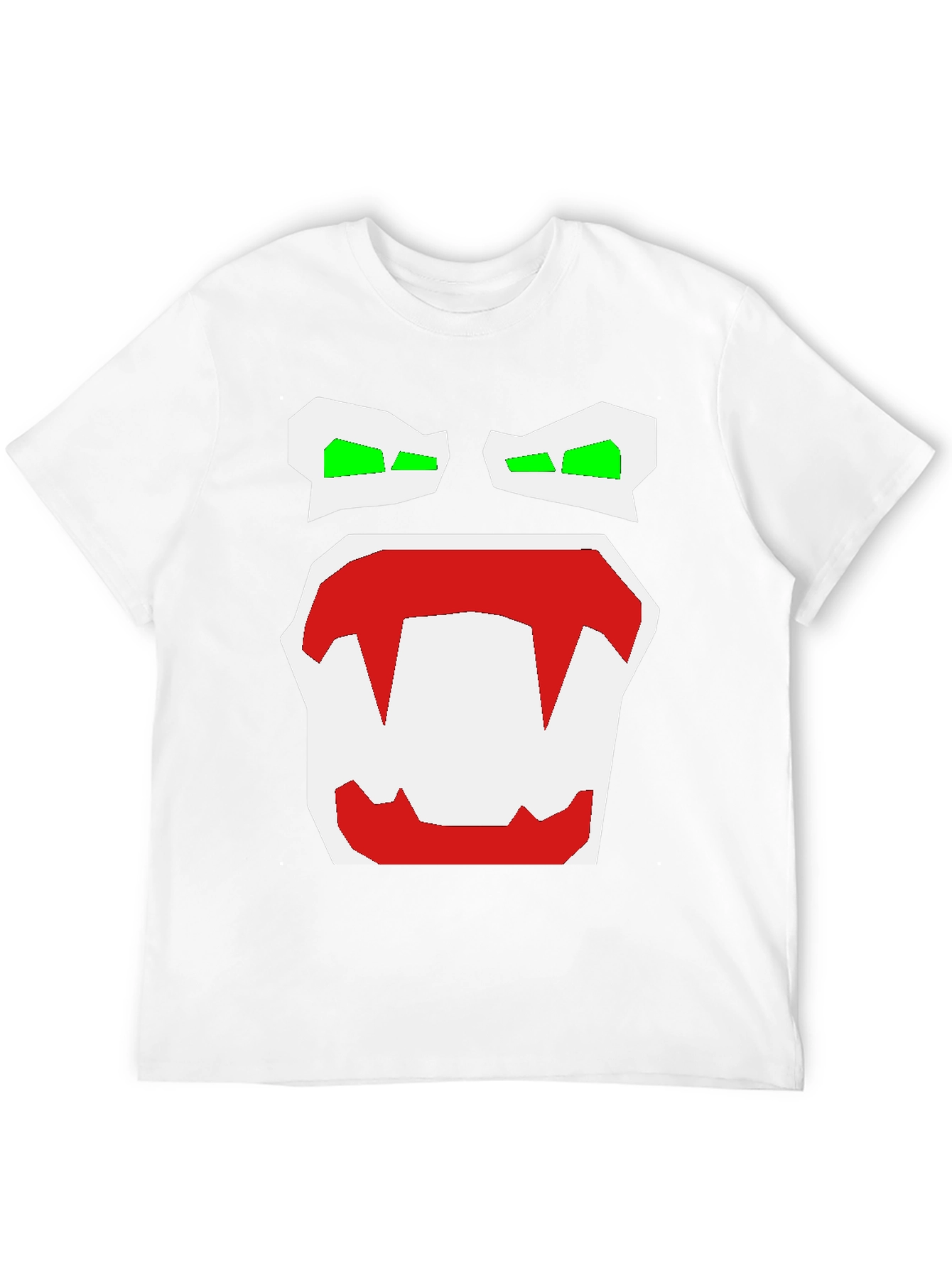 Monster Face Graphic Tee - Black Cotton Blend