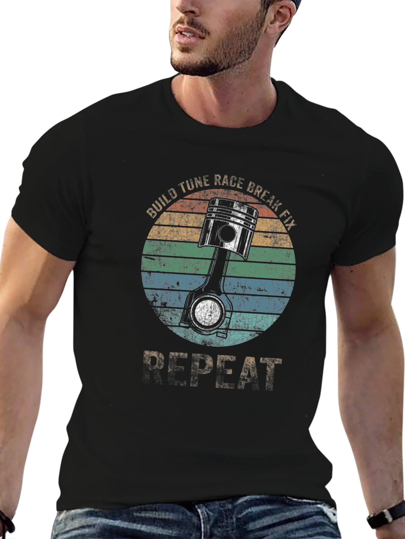 Build Tune Race Break Fix Repeat T-Shirt