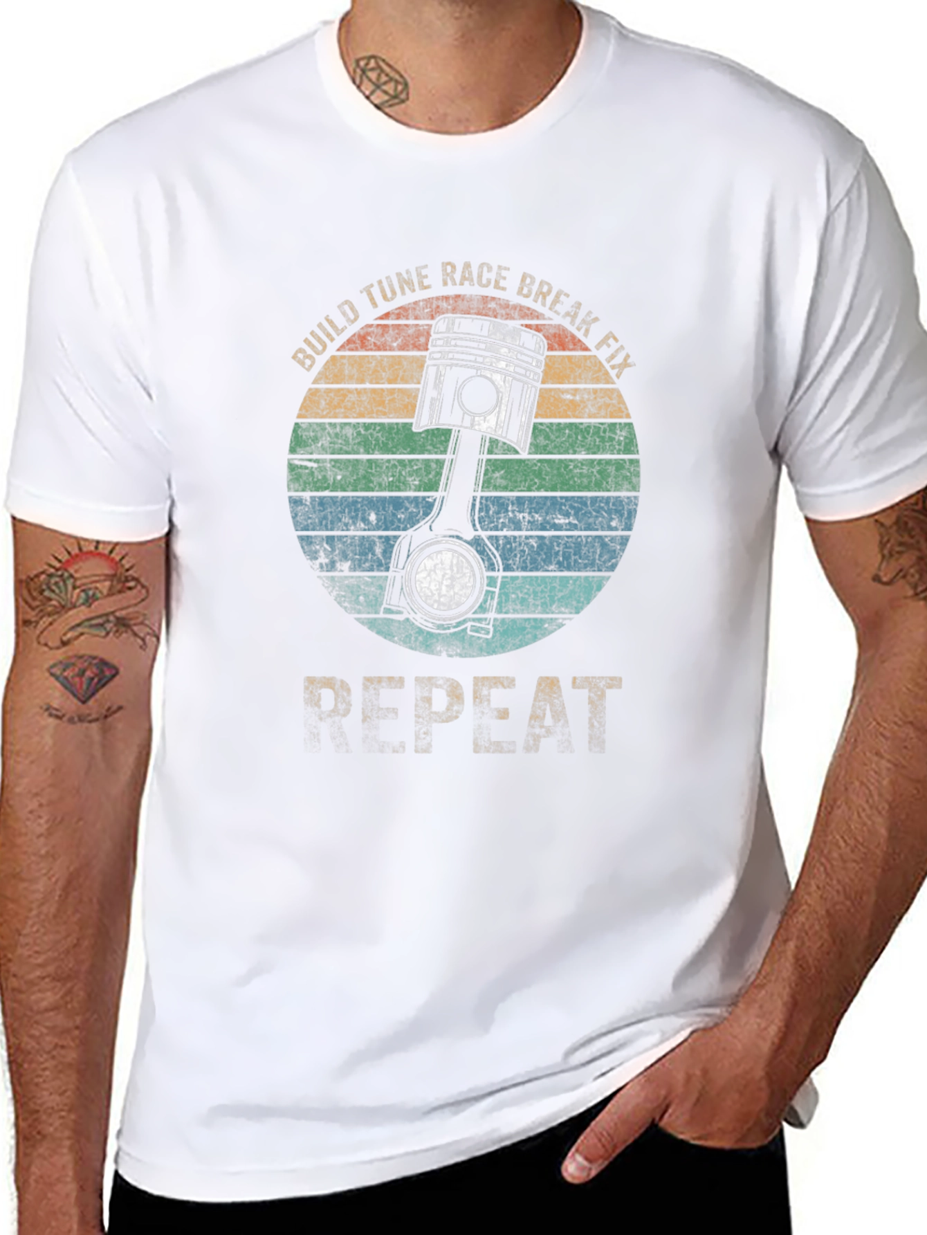 Build Tune Race Break Fix Repeat T-Shirt