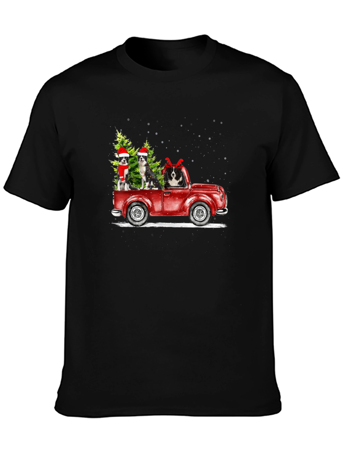 Festive Dog Truck Graphic Tee