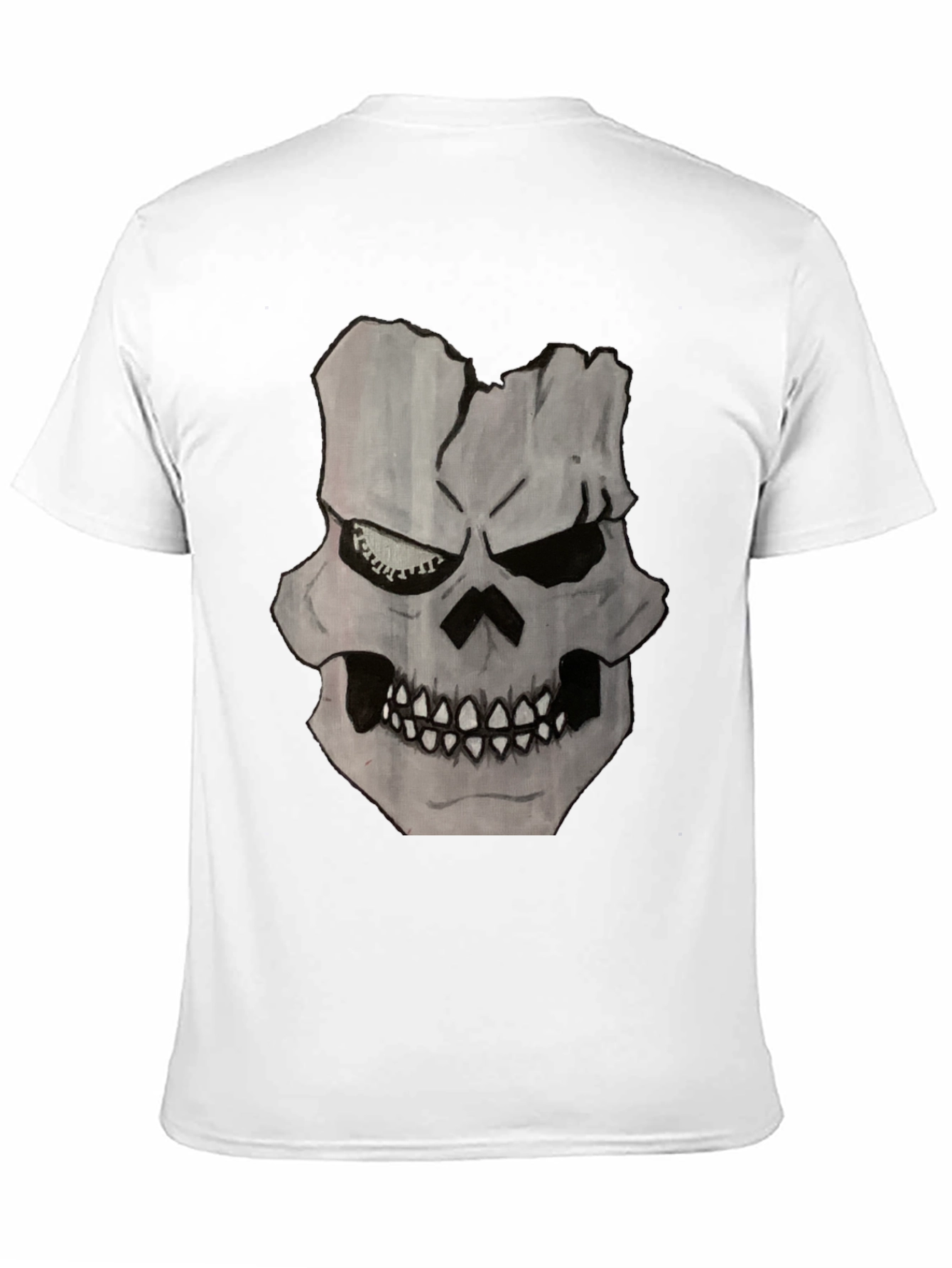 Skull Graphic Print Black T-Shirt