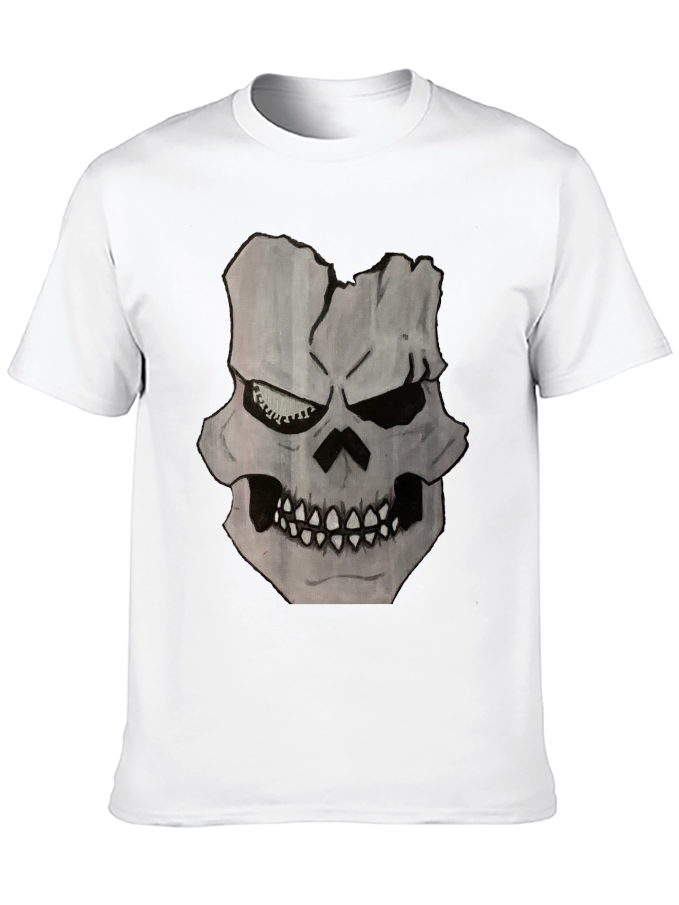 Skull Graphic Print Black T-Shirt