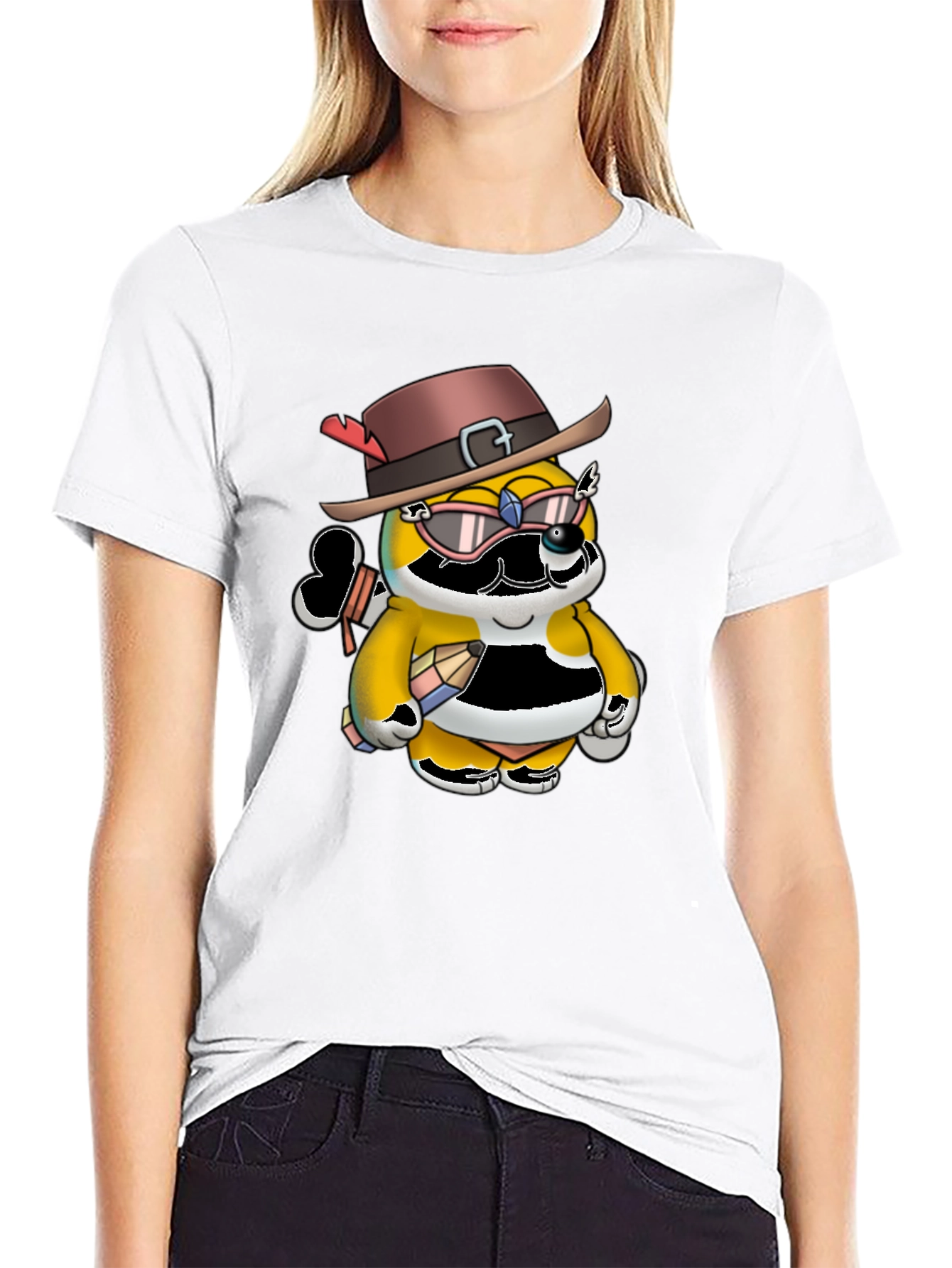 Cartoon Animal Graphic T-Shirt