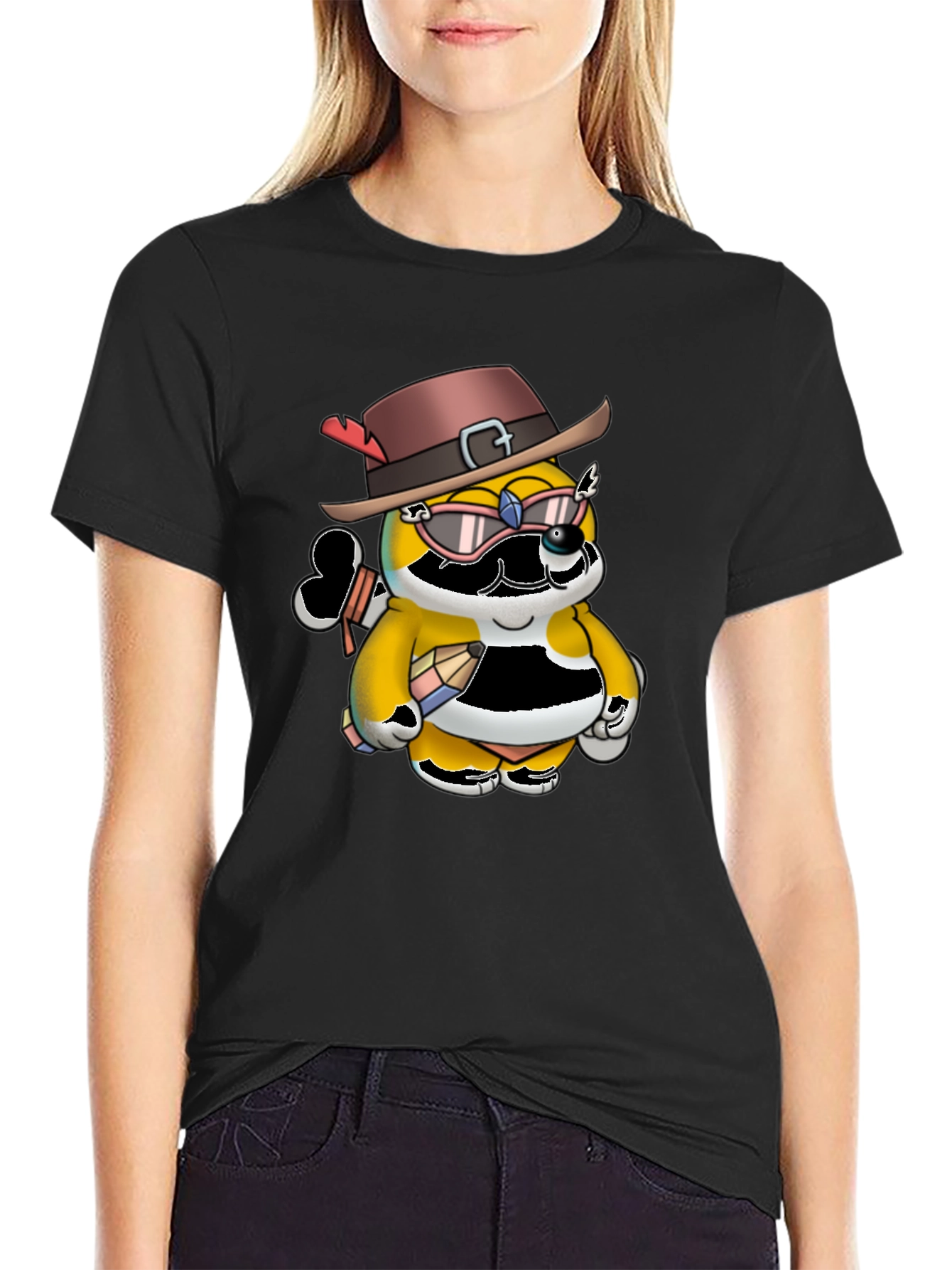 Cartoon Animal Graphic T-Shirt