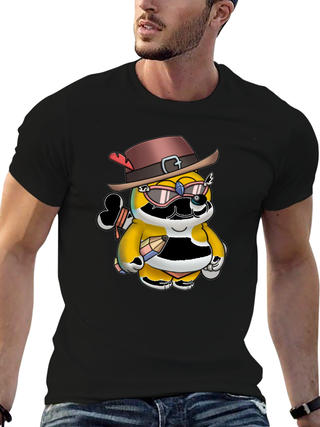 Cartoon Animal Graphic T-Shirt