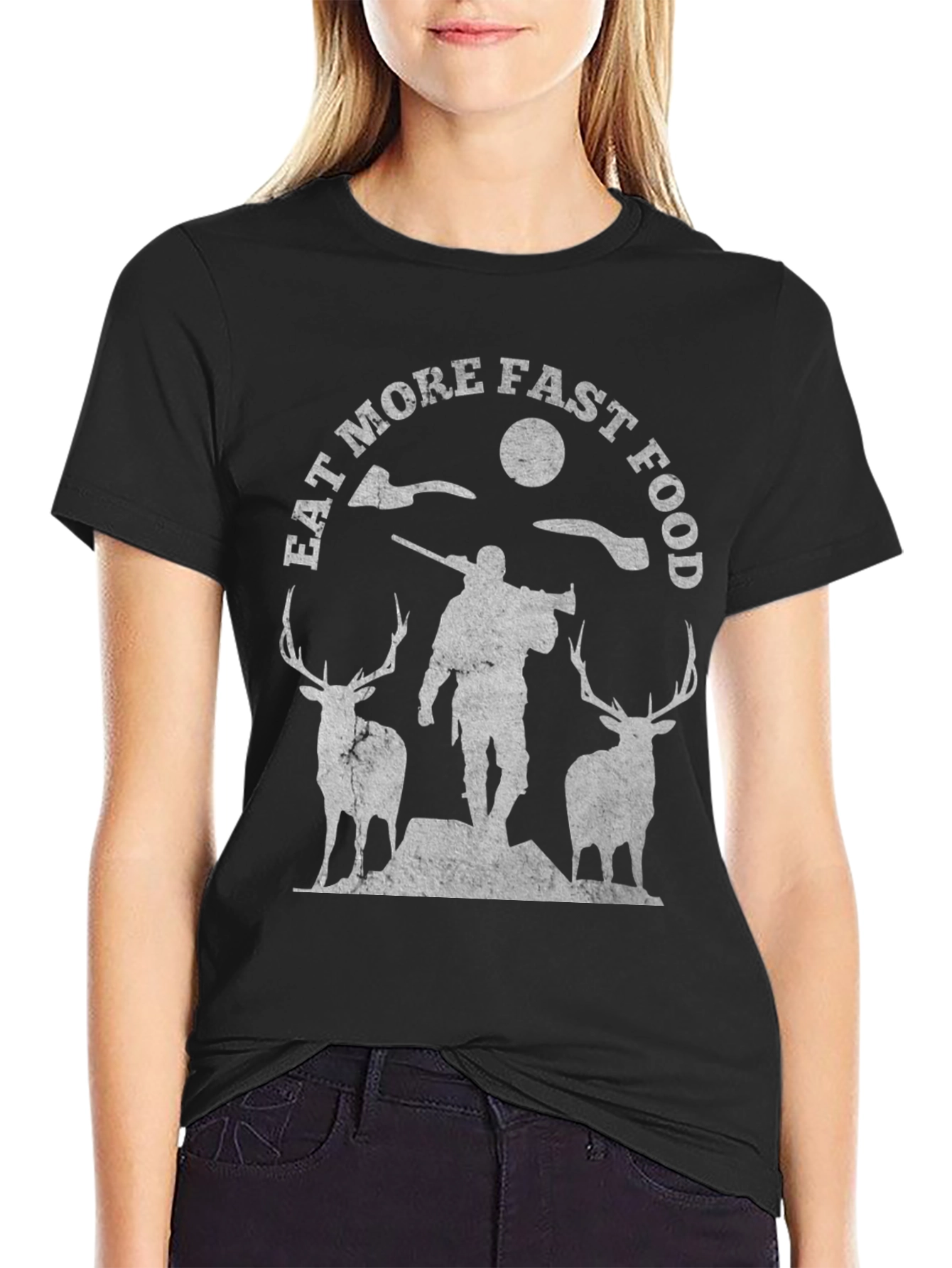Eat More Fast Food Funny Hunting T-Shirt