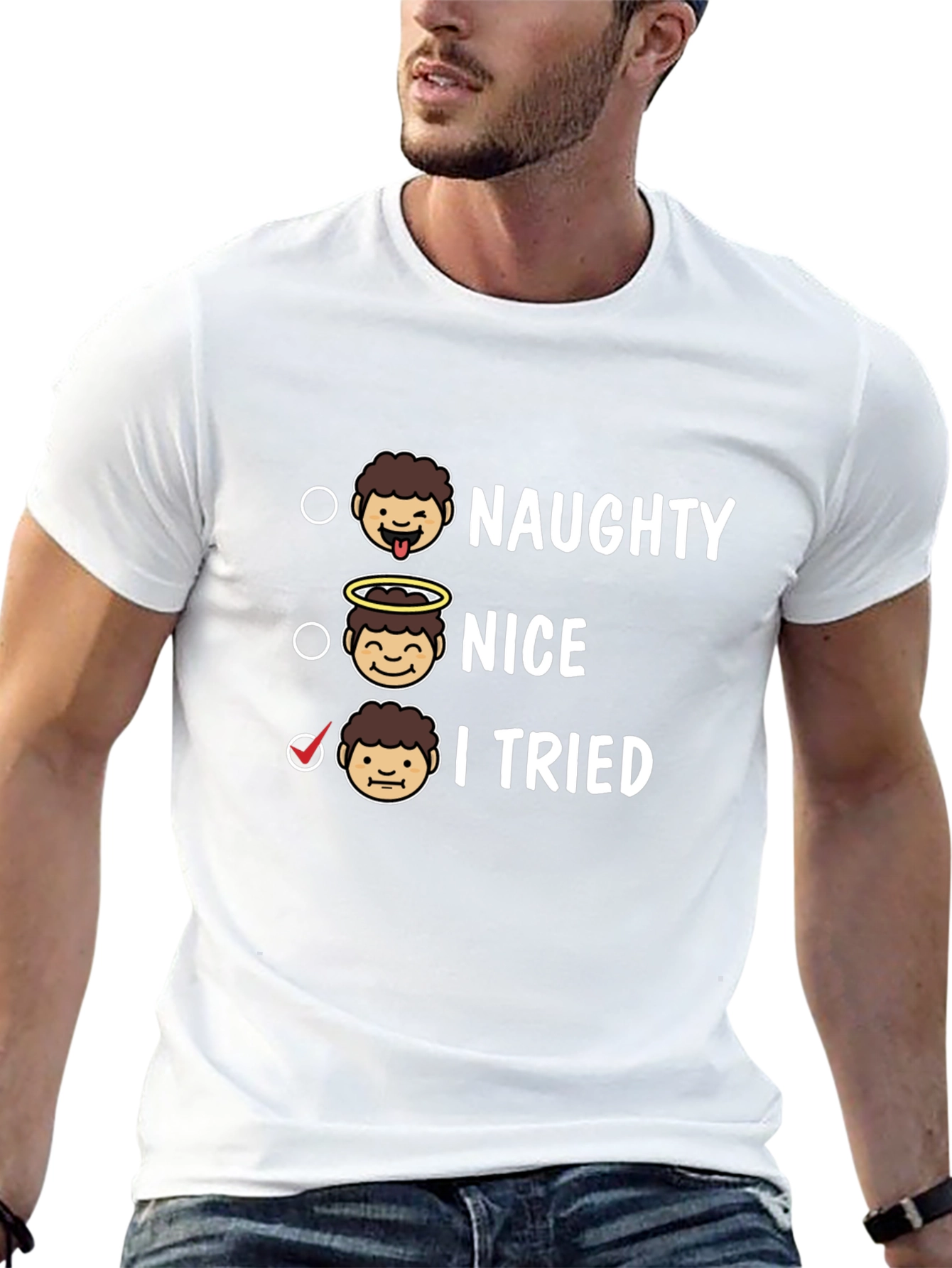 Naughty Nice I Tried T-Shirt - Holiday Fun