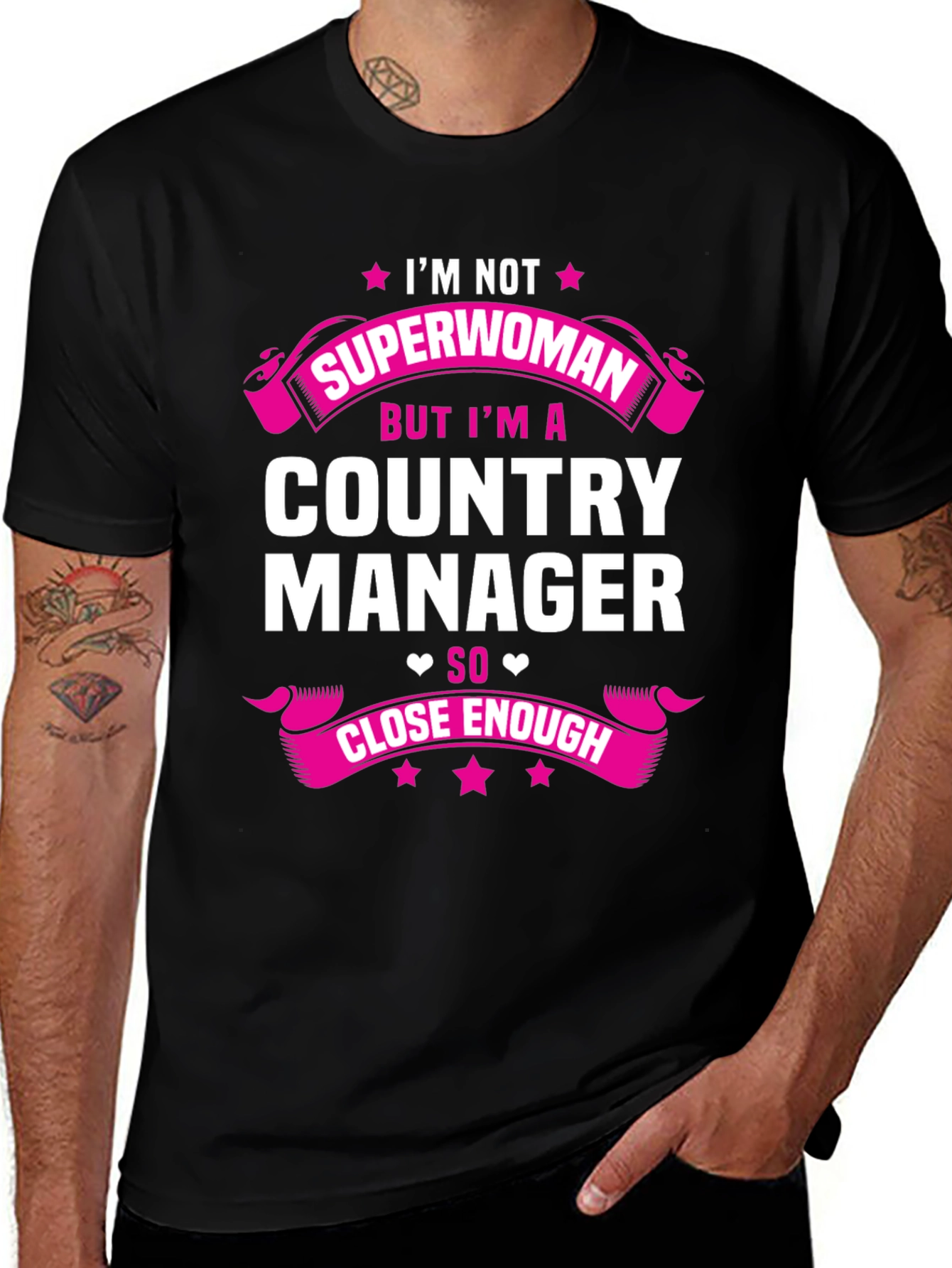 Country Manager Superwoman Funny T-Shirt
