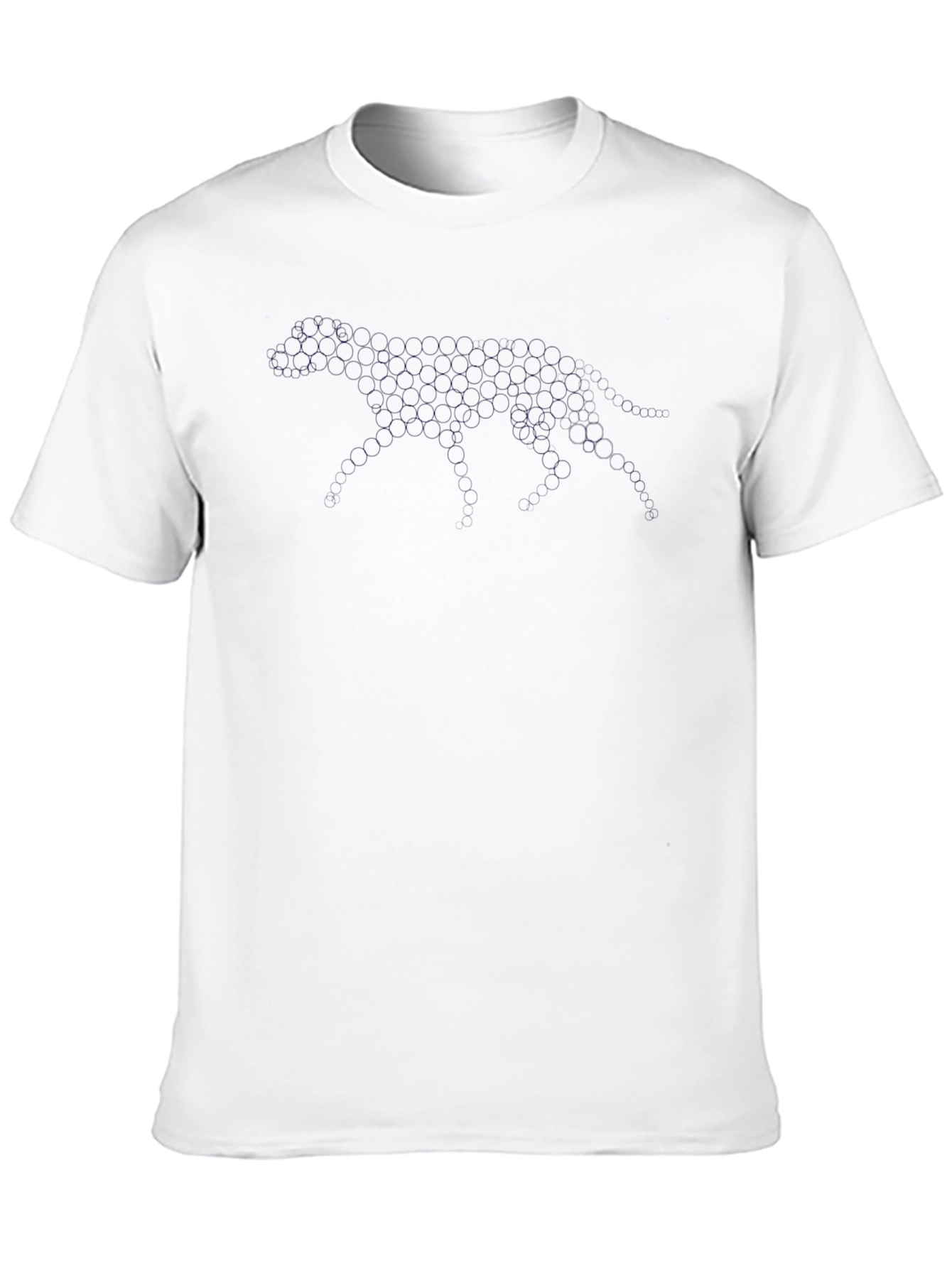 Geometric Cheetah Print Black T-Shirt