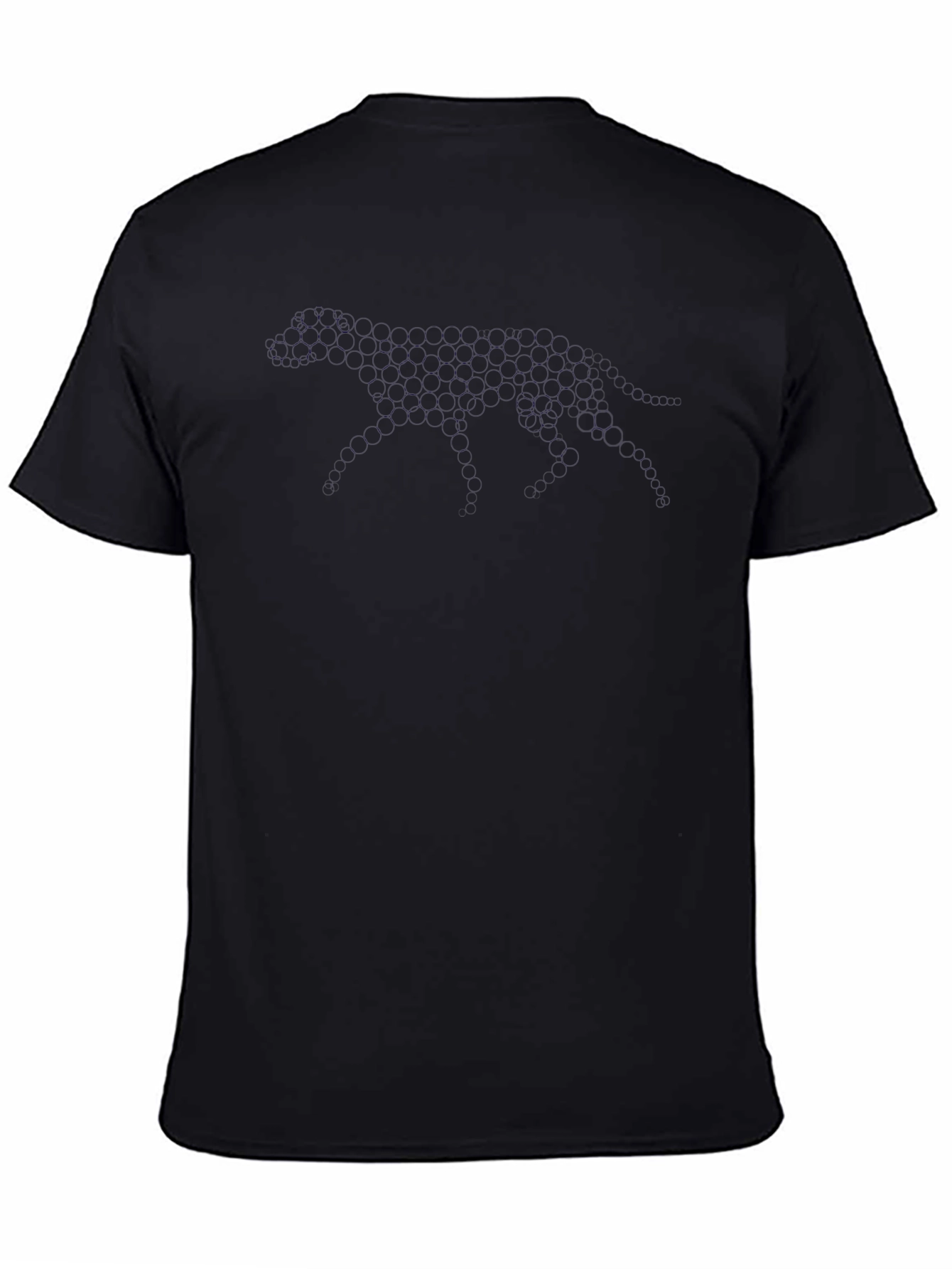 Geometric Cheetah Print Black T-Shirt